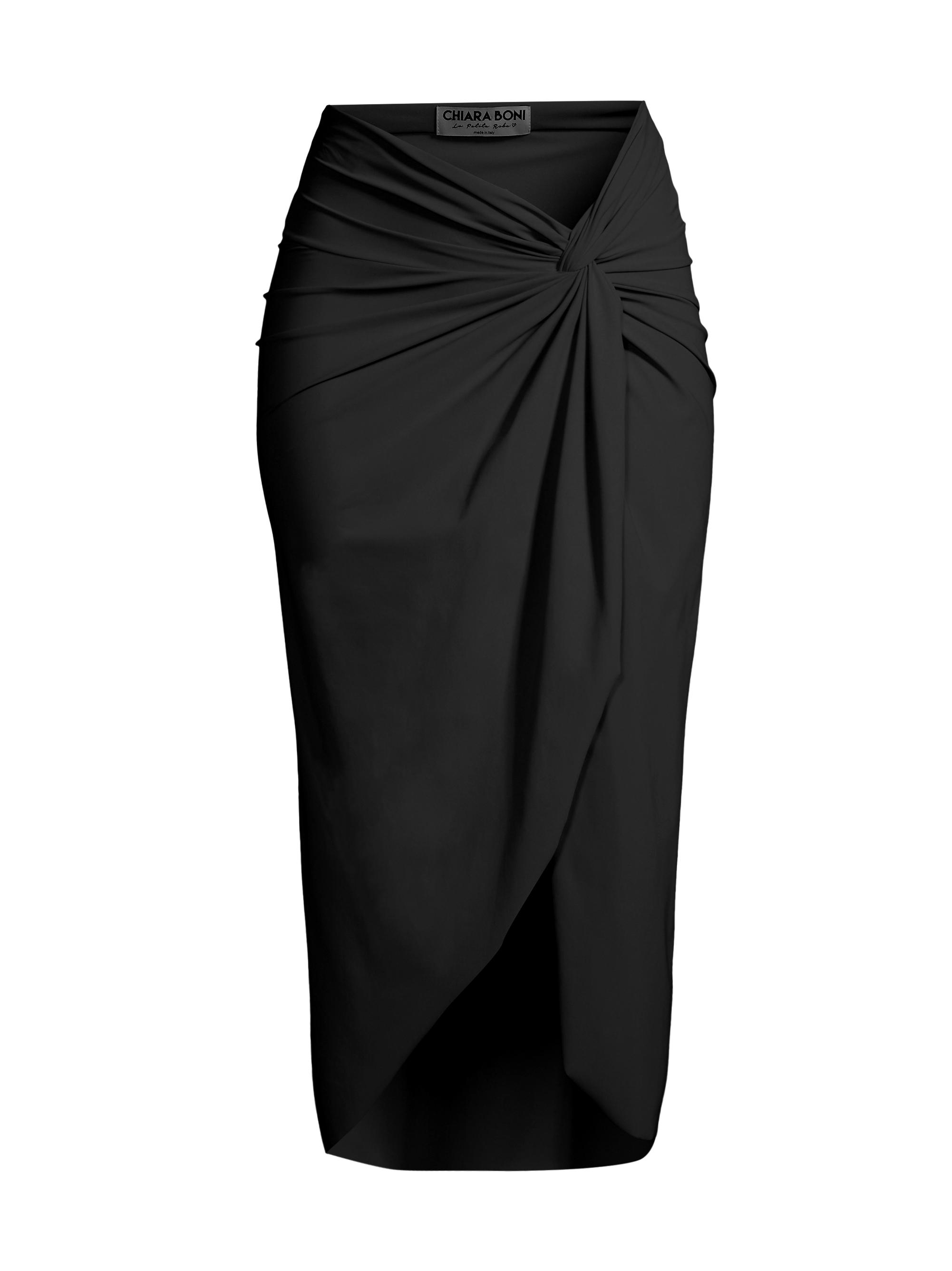 Chiara Boni La Petite Robe Women's Aza Twist Coverup Skirt - Black