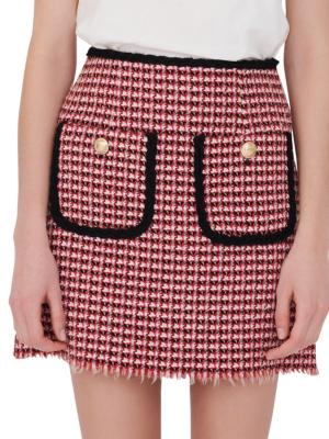 Marni A-line tweed miniskirt - Red