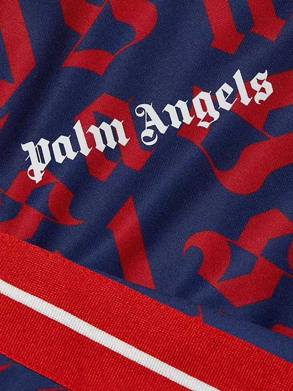 Palm Angels Blue and Red Monogram Track Jacket Palm Angels