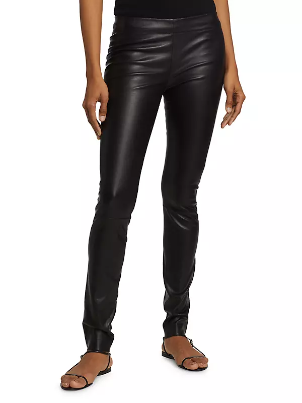 Shop The Row Stretch Leather Moto Leggings