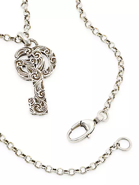 Gucci GG Silver Key Necklace