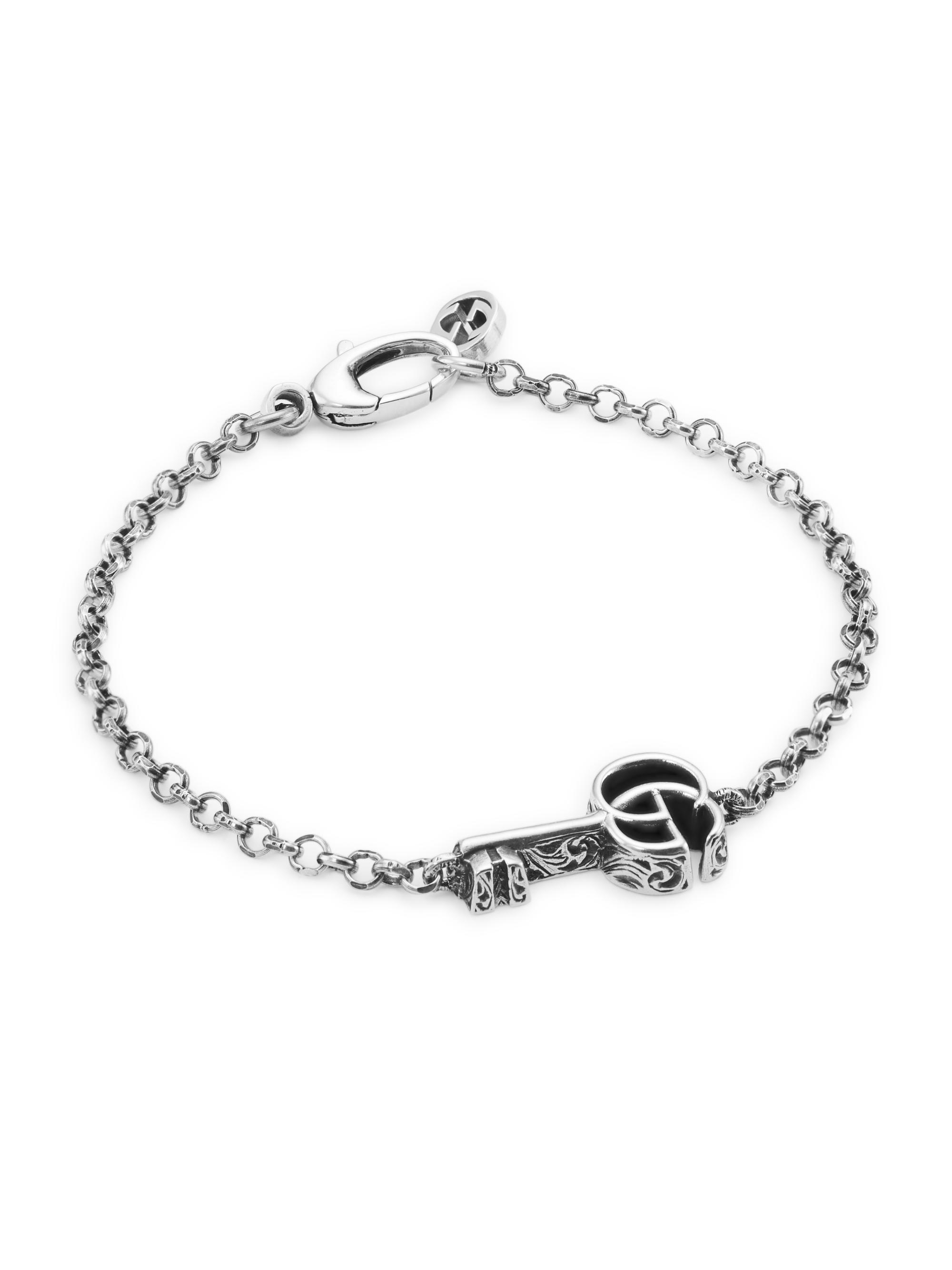 Gucci Women's GG Key Sterling Silver Bracelet - Silver