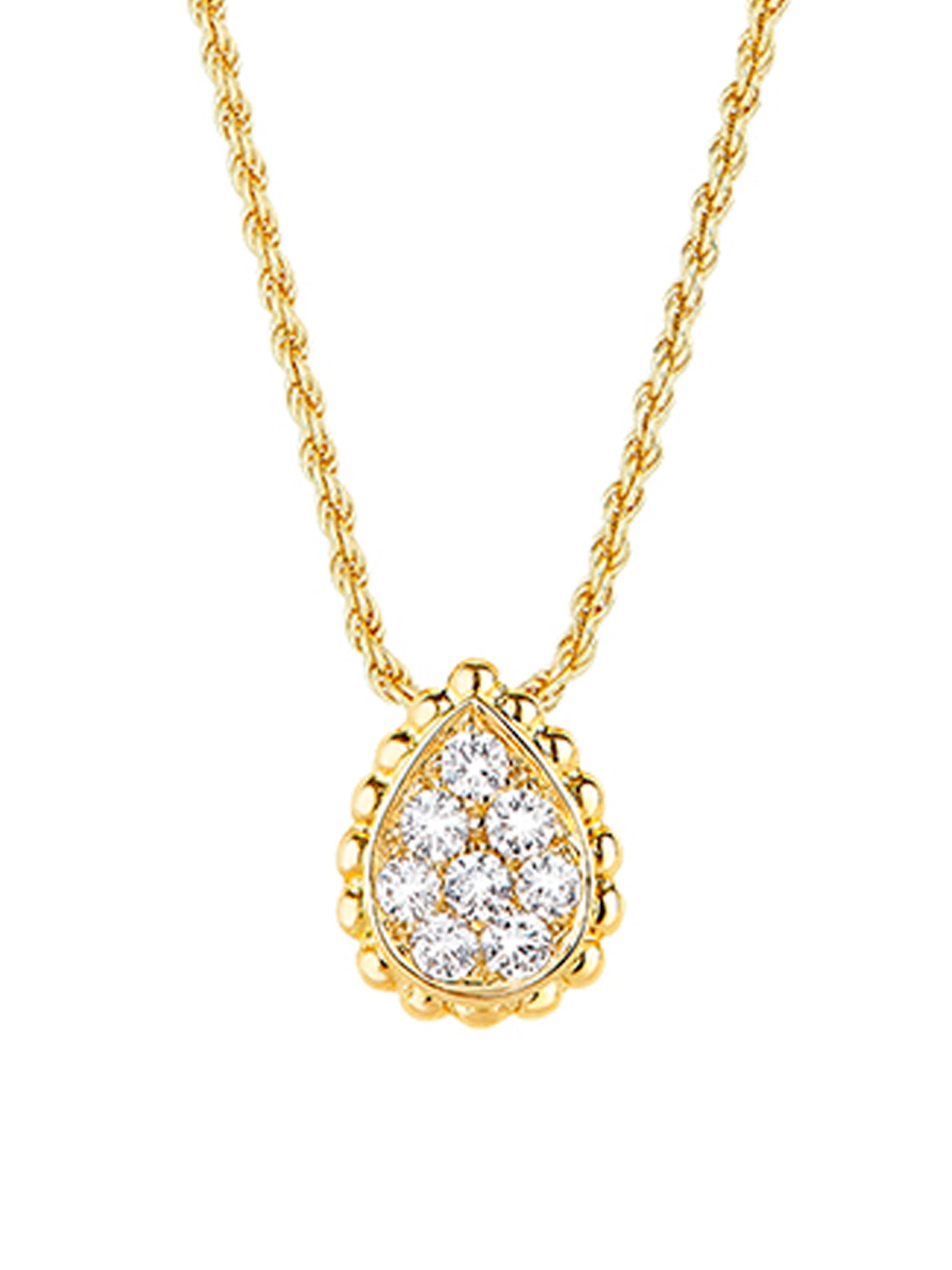 Boucheron Women's Serpent Boheme 18K Yellow Gold & Diamond Teardrop Pendant Necklace - Yellow Gold