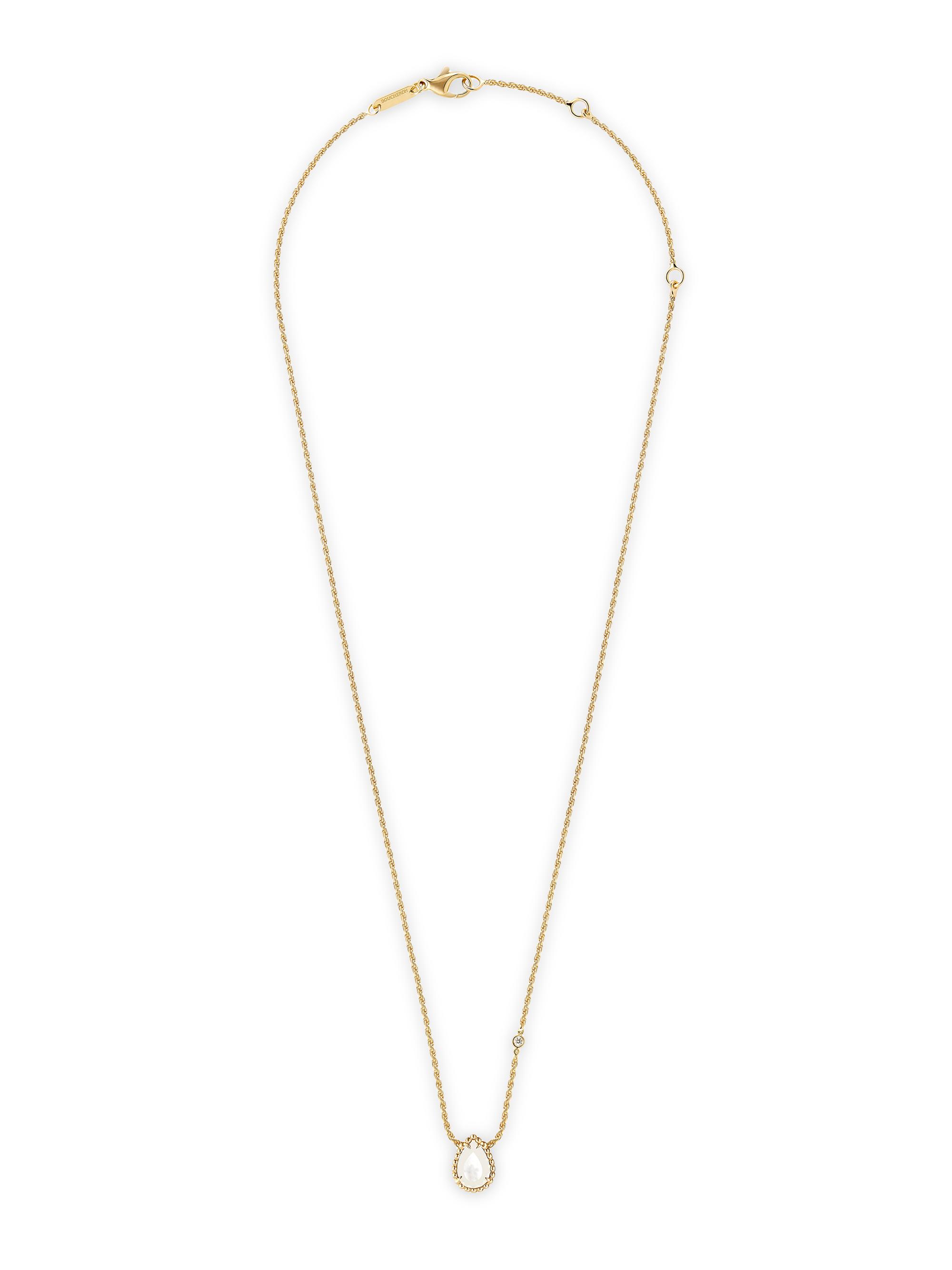 Boucheron Women's Serpent Bohéme 18K Yellow Gold, Mother-Of-Pearl & 0.03 TCW Diamond Extra  Pendant Necklace - Mother Of Pearl