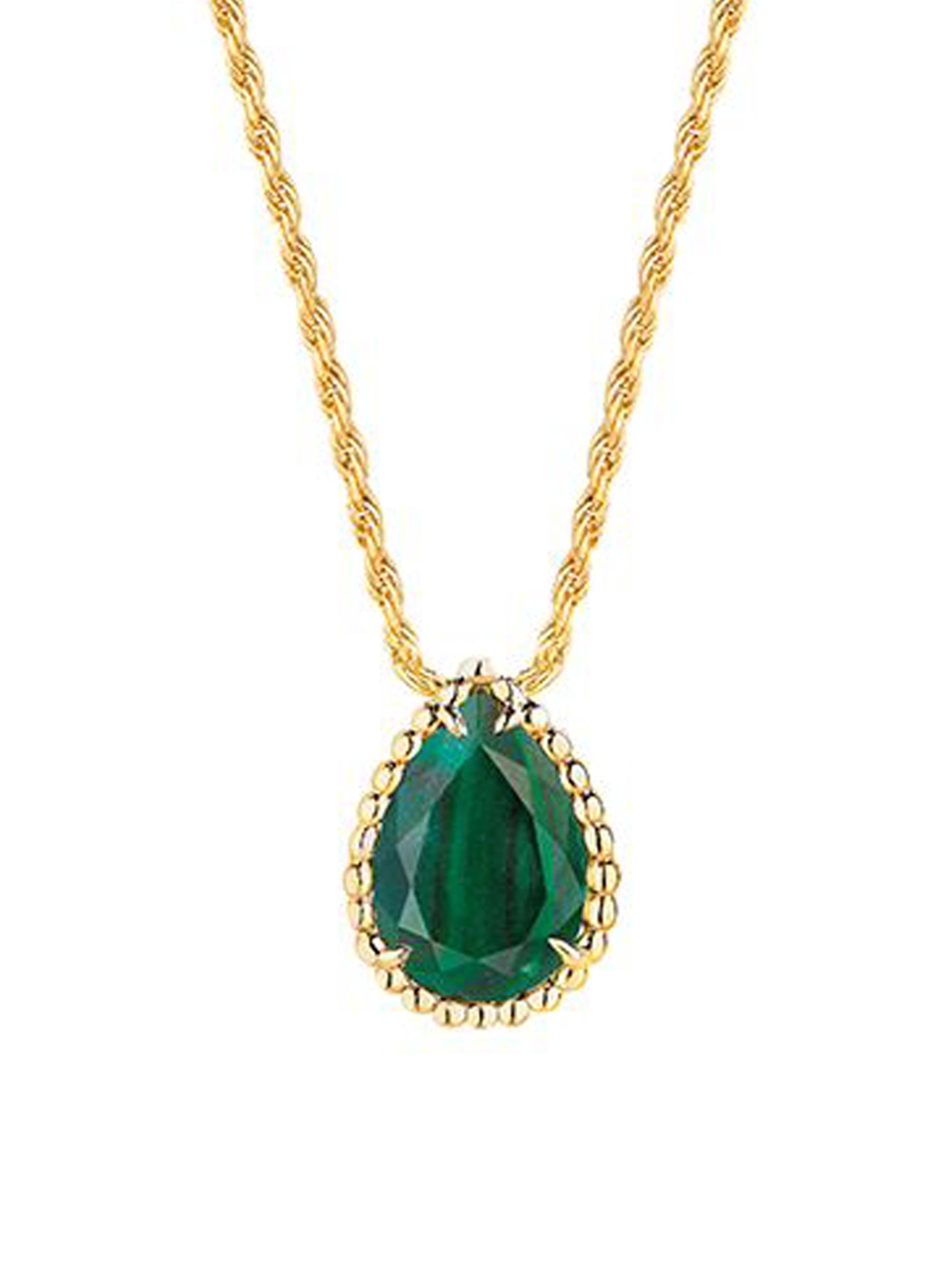 Boucheron Women's Serpent Bohéme 18K Yellow Gold & Malachite  Pendant Necklace - Green Gold