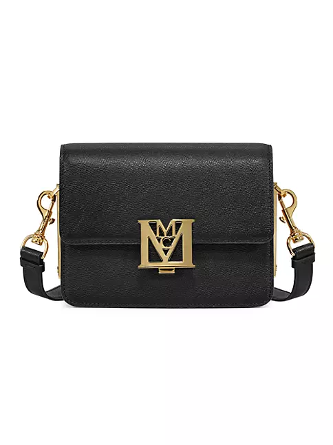 MCM, Bags, Mcm Black Leather Crossbody Bag