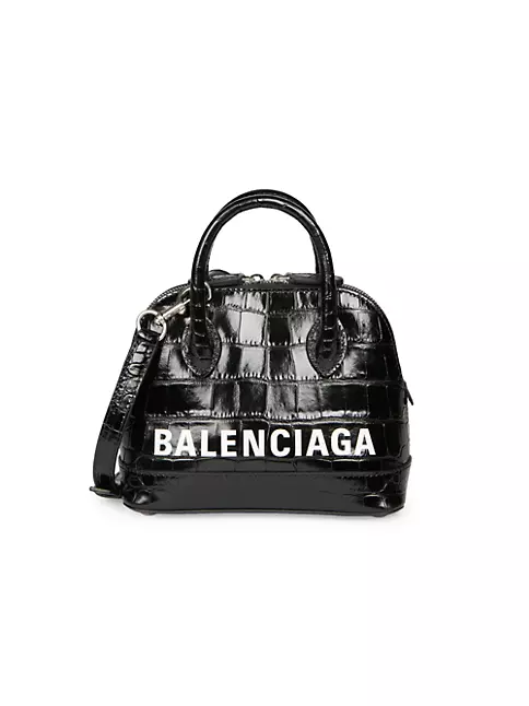 Ville top handle leather crossbody bag Balenciaga Black in Leather