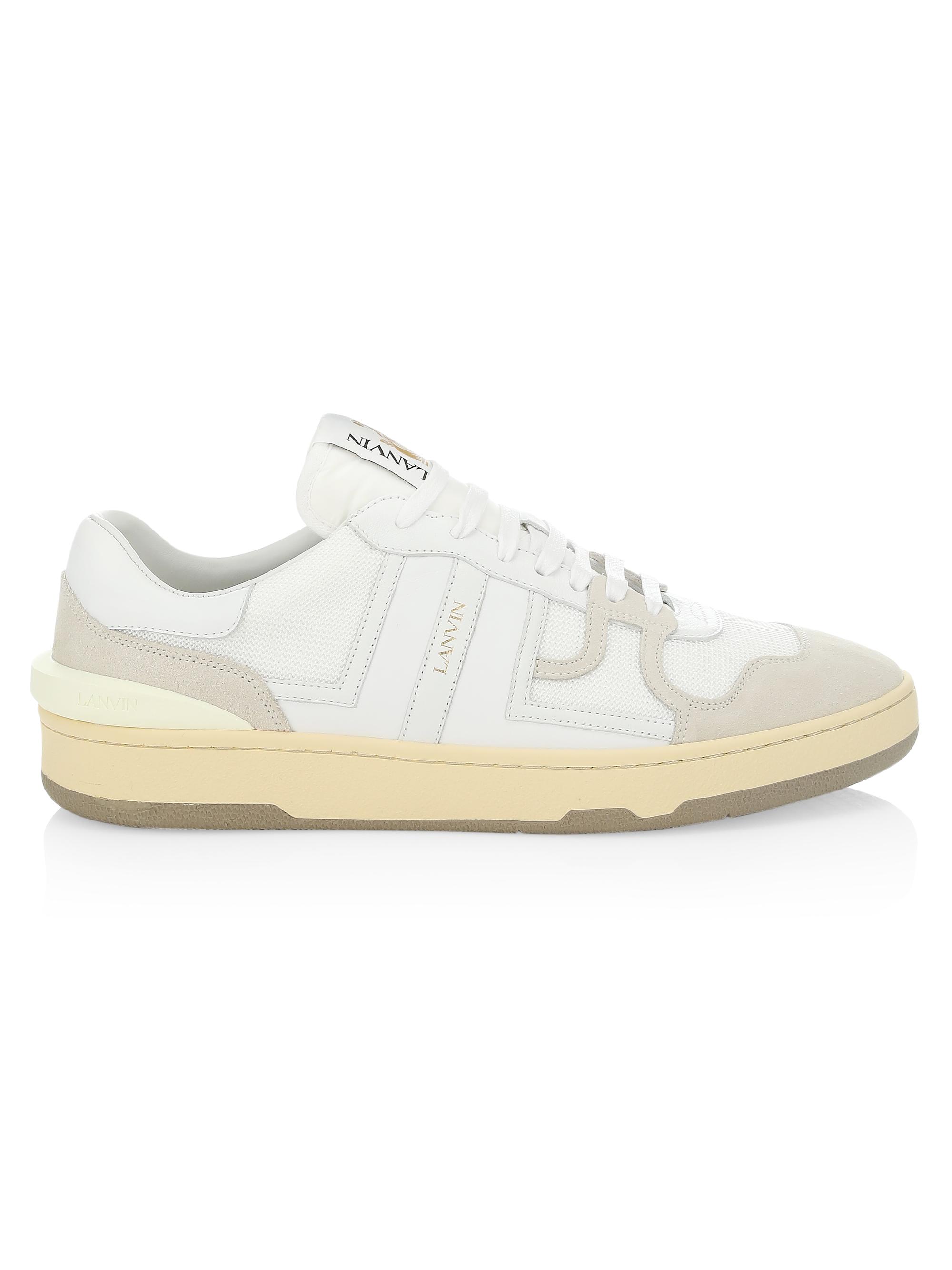Lanvin Men's Clay Low-Top Tennis Sneakers - White
