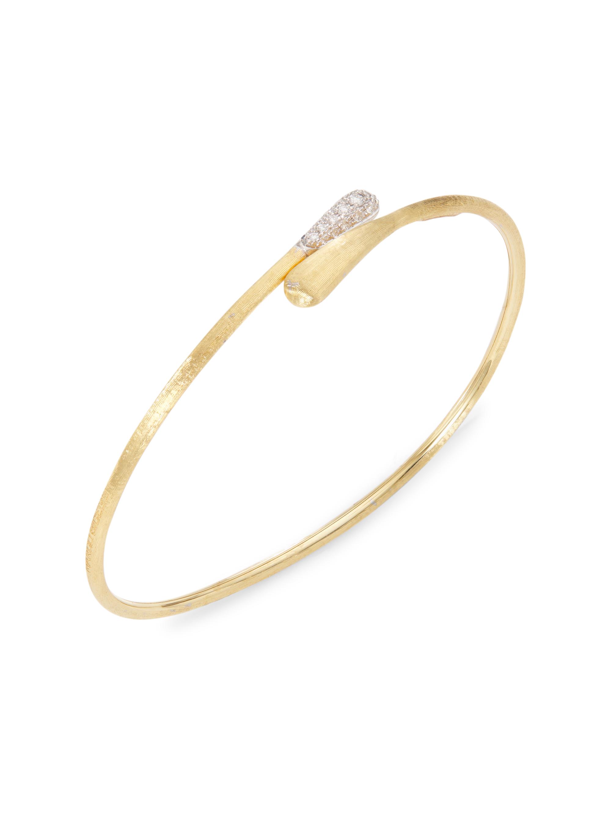 Marco Bicego Women's Lucia Two-Tone 18K Gold & Diamond Bangle - Yellow Gold