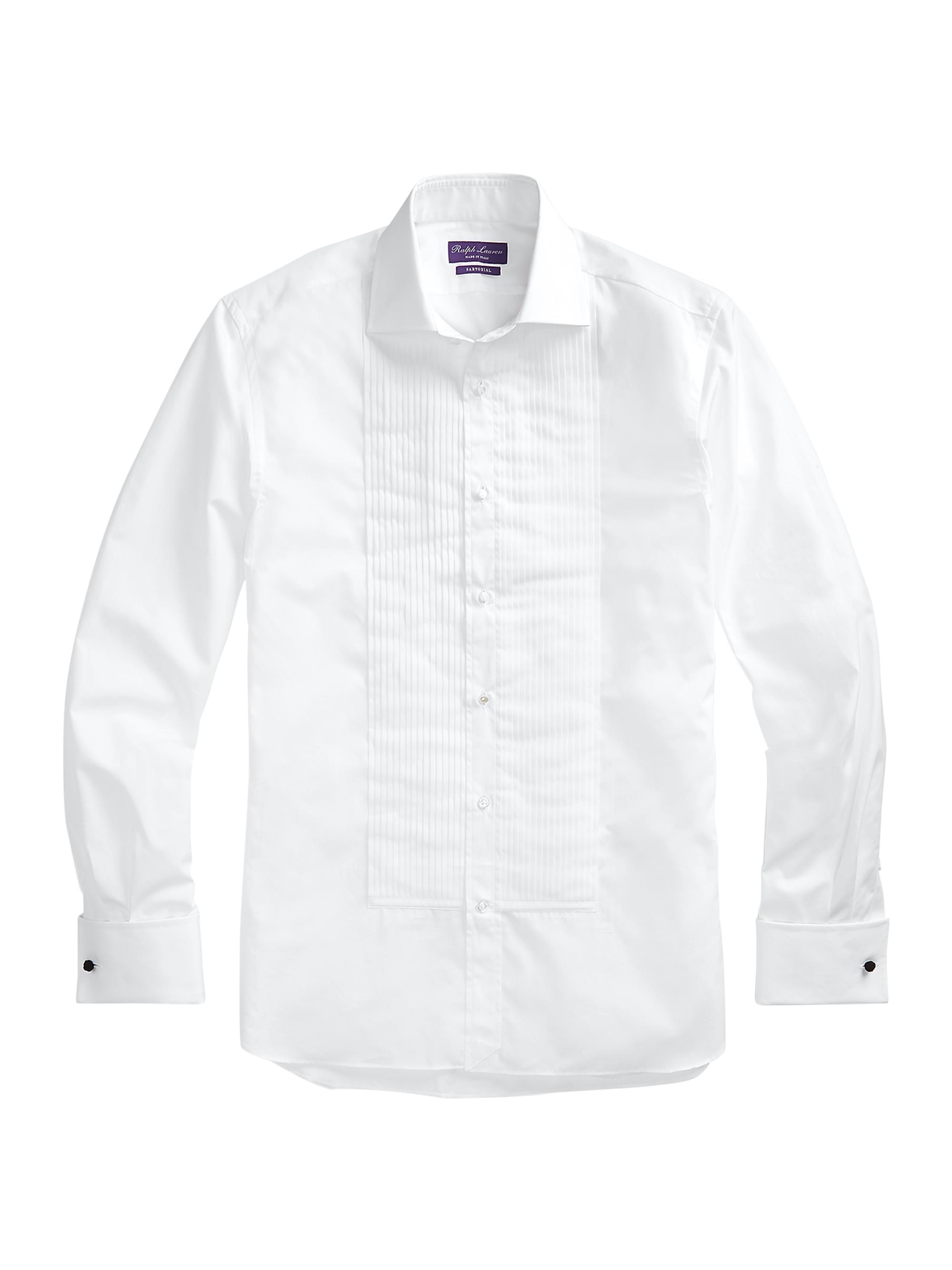 Ralph Lauren Purple Label Men's Aston Poplin Tuxedo Shirt - White