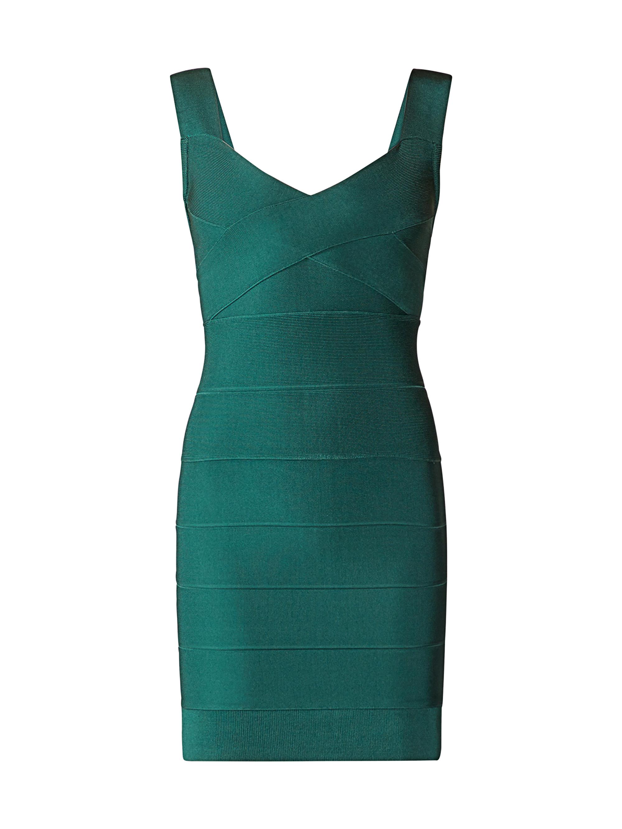 Hervé Léger Women's New Icon Criss Cross Bodycon Dress - Bright Elm