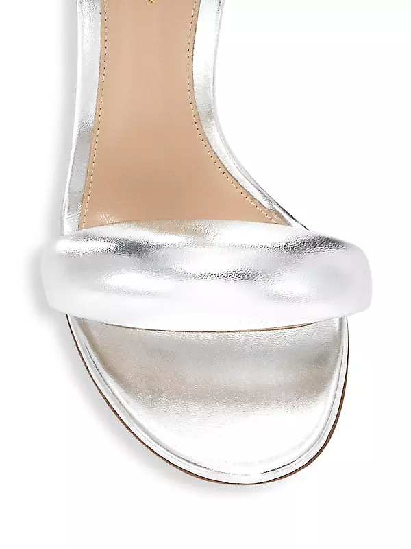 Bijoux Ankle-Strap Metallic Leather Stiletto Sandals