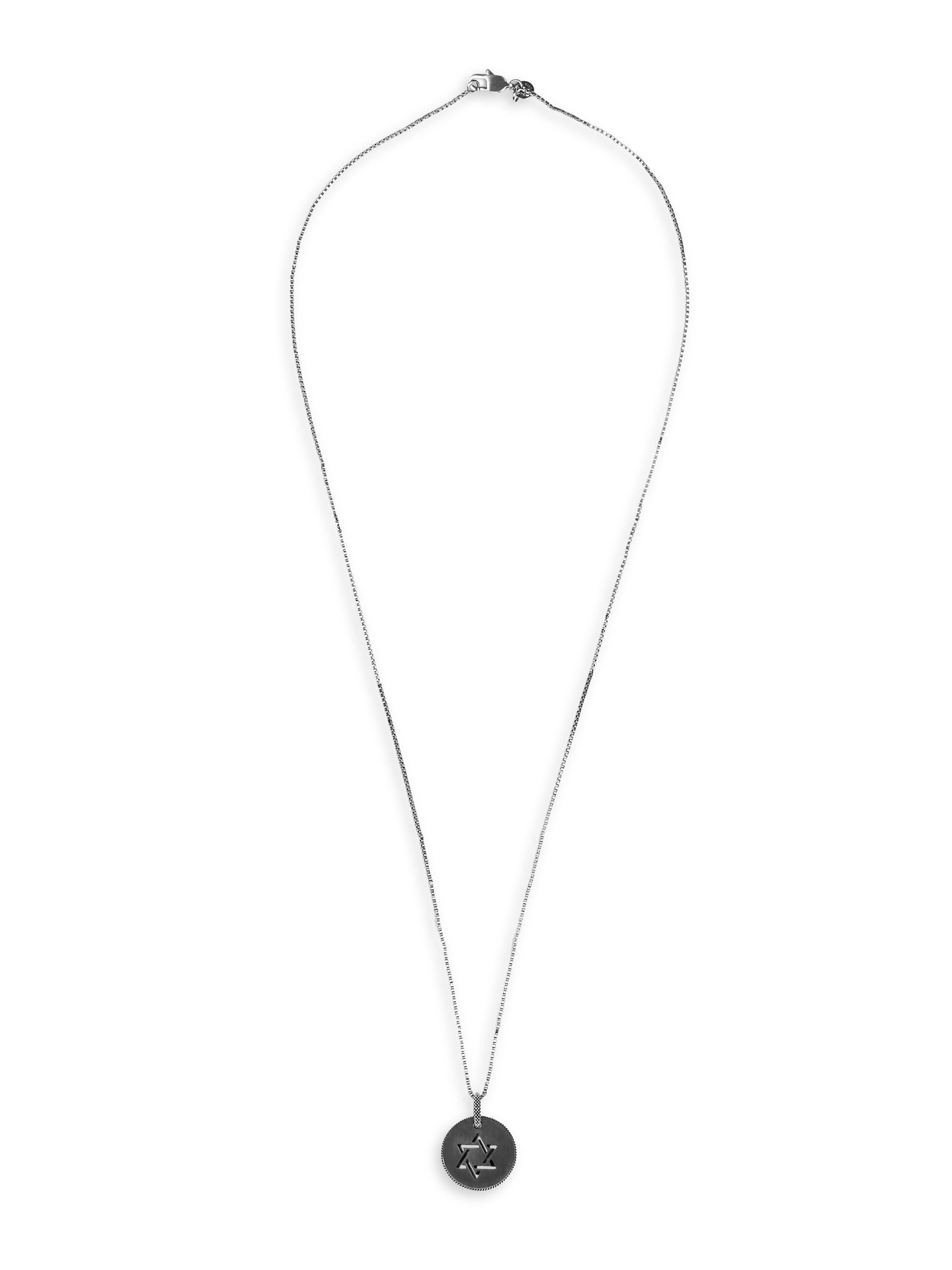 Tateossian Men's Talisman Star Pendant Necklace - Silver