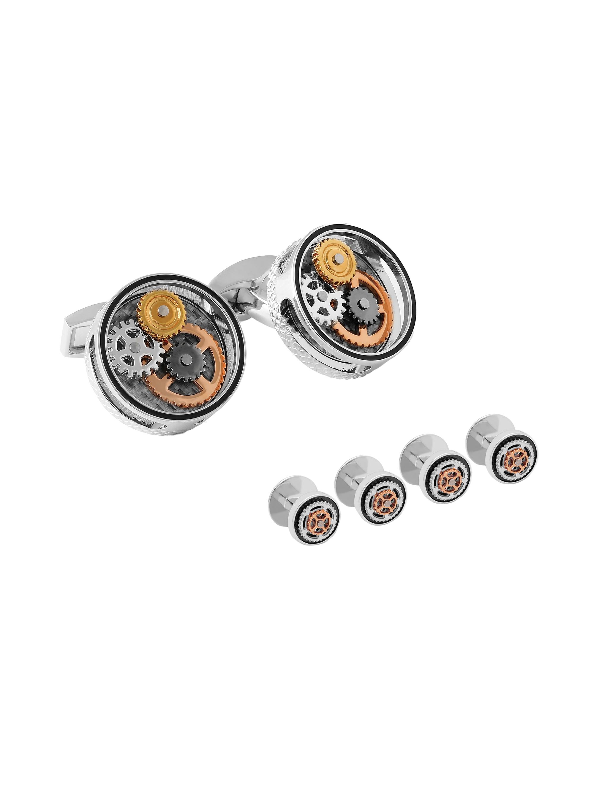 Tateossian Men's 6-Piece Shirt Studs & Cufflink Set - Silver