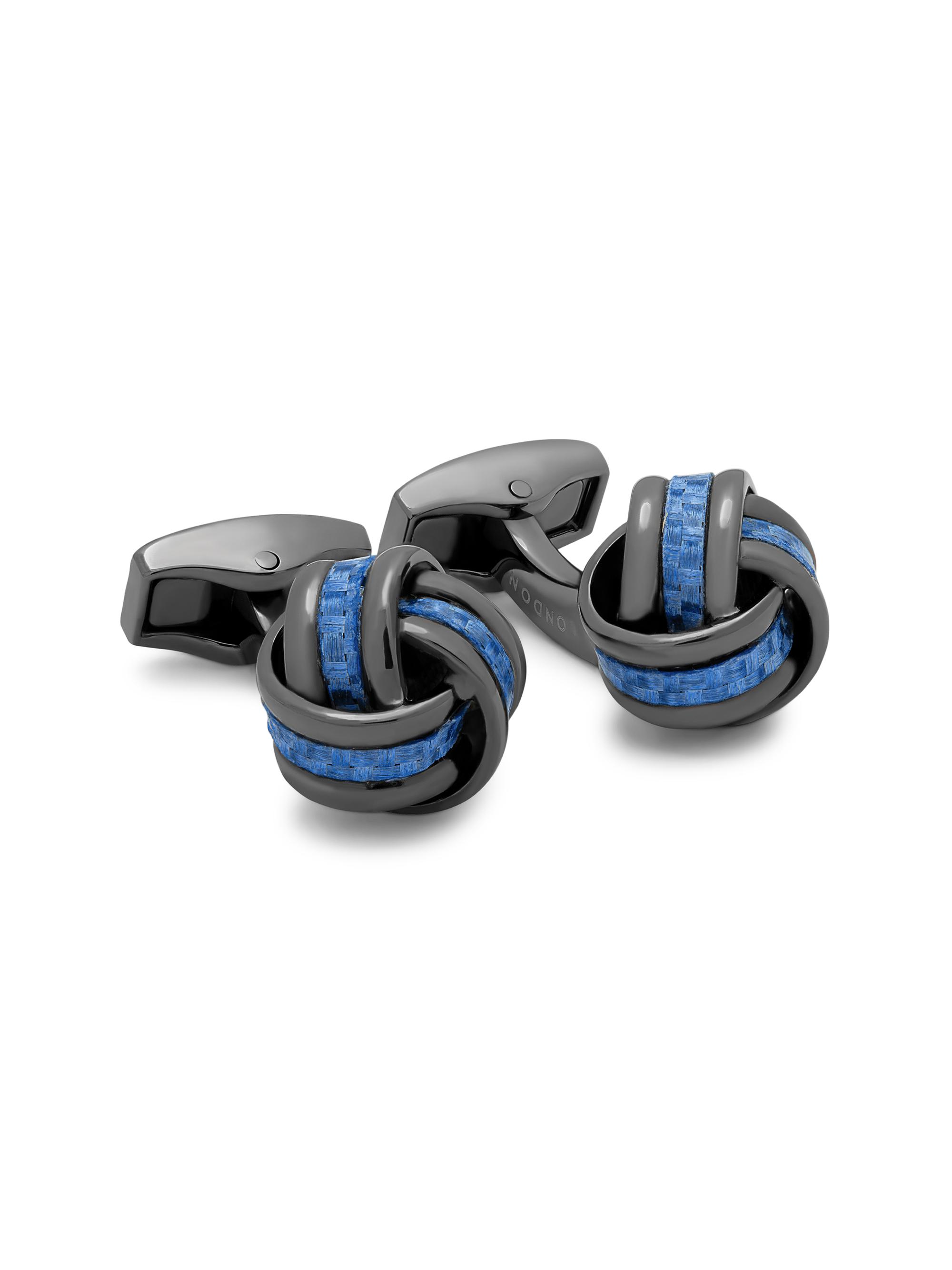 Tateossian Men's Carbon Knot Cufflinks - Black