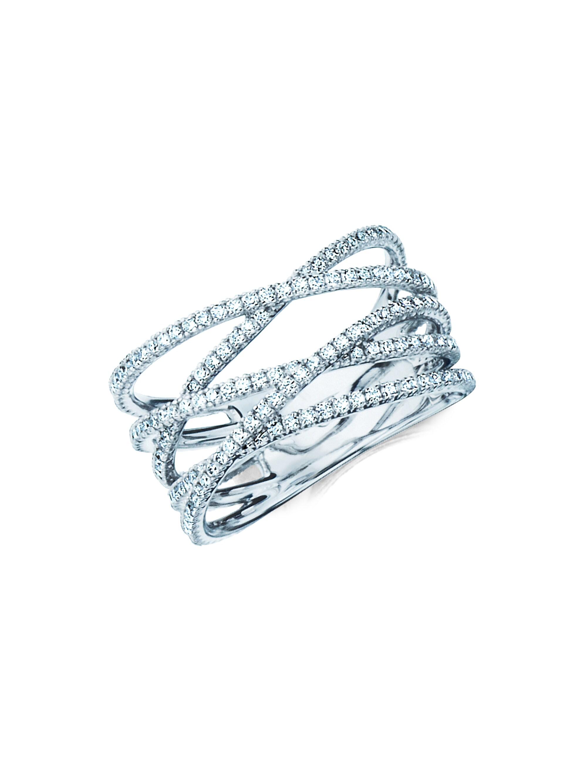 Birks Women's Rosée Du Matin 18K White Gold & Diamond Entwined Ring - White Gold