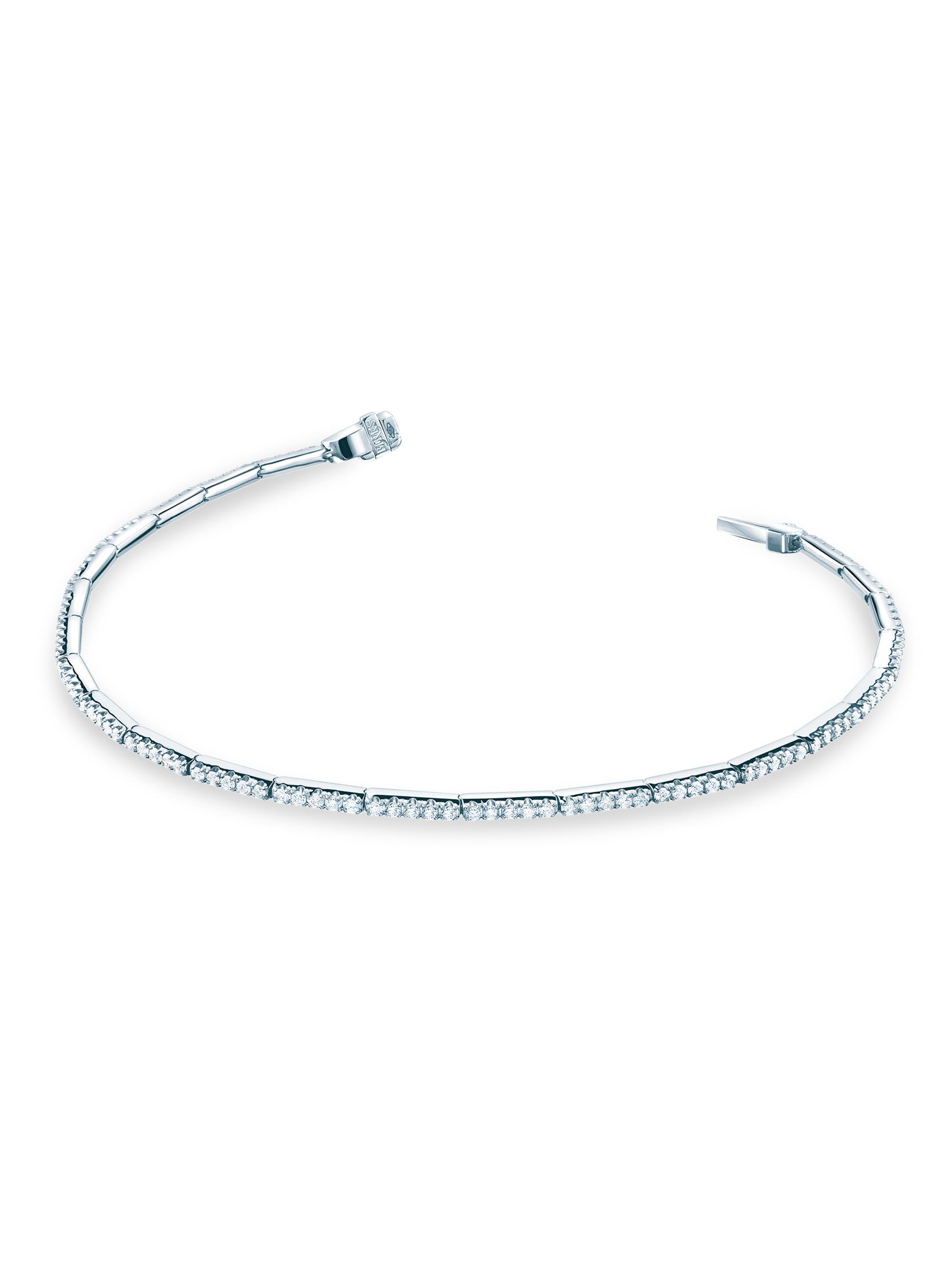 Birks Women's Rosée Du Matin 18K White Gold & Diamond Line Bracelet - White Gold