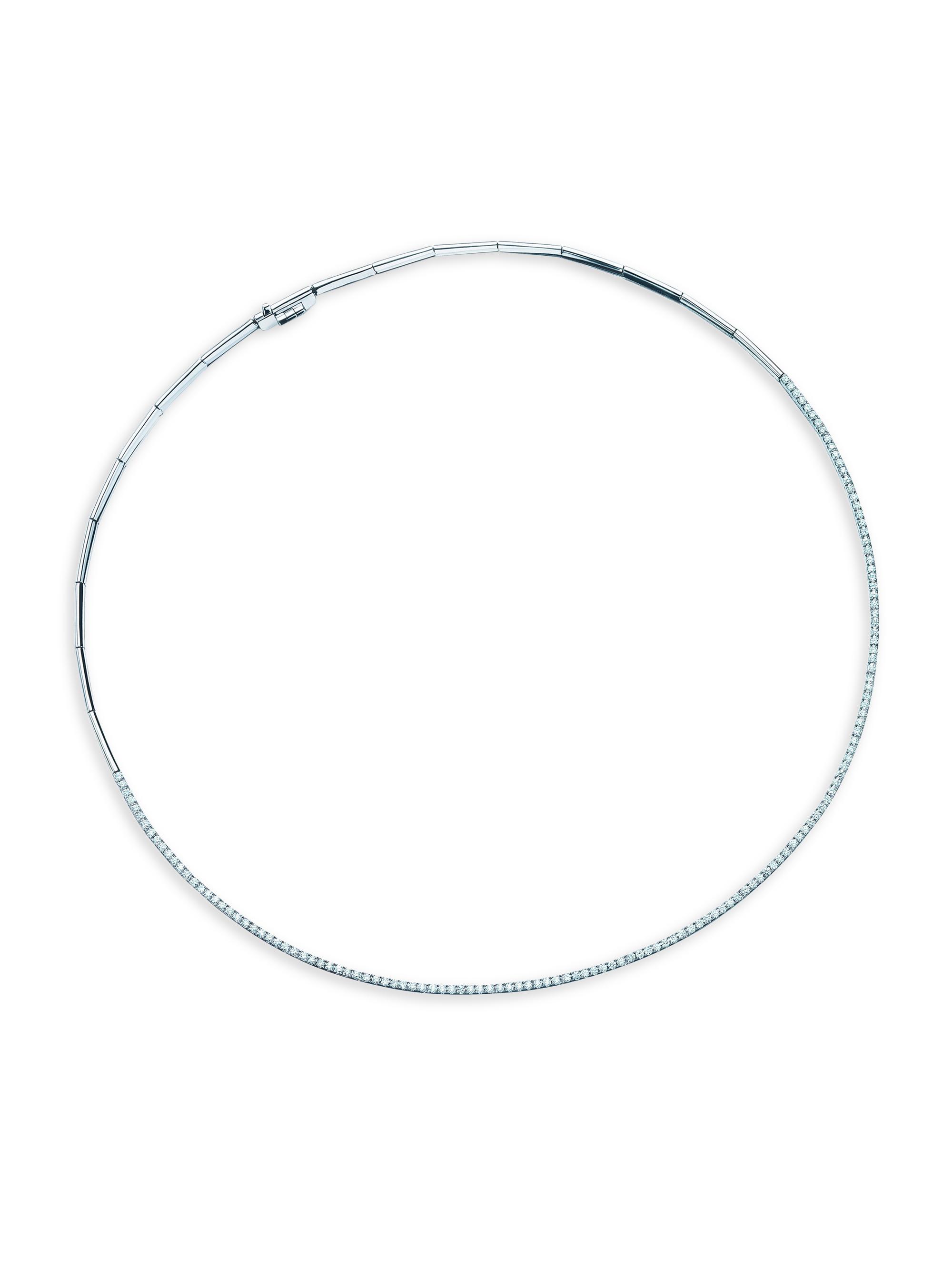 Birks Women's Rosée Du Matin 18K White Gold & Diamond Tennis Necklace - White Gold