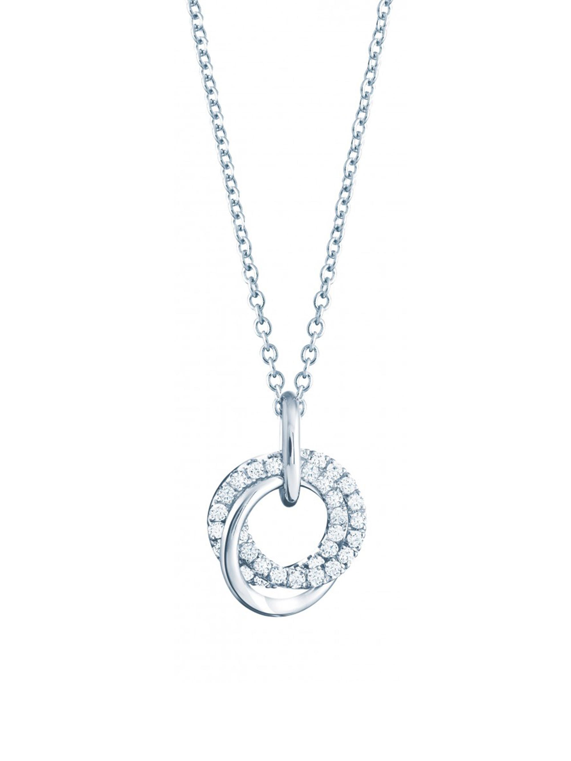 Birks Women's Rosée Du Matin 18K White Gold & Diamond Entwined Circles Pendant Necklace - White Gold