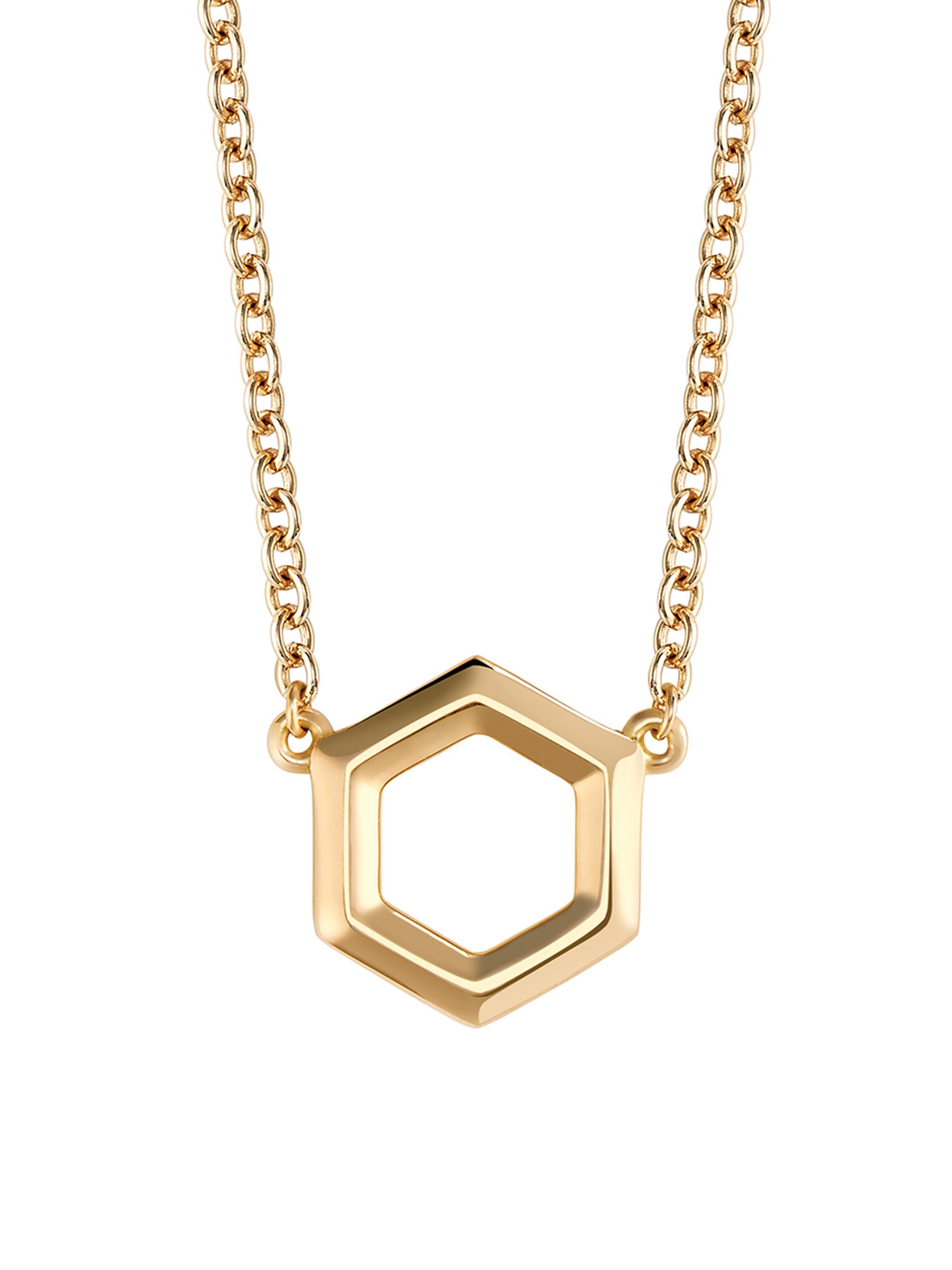 Birks Women's Bee Chic 18K Yellow Gold Hexagon Pendant Necklace - Gold