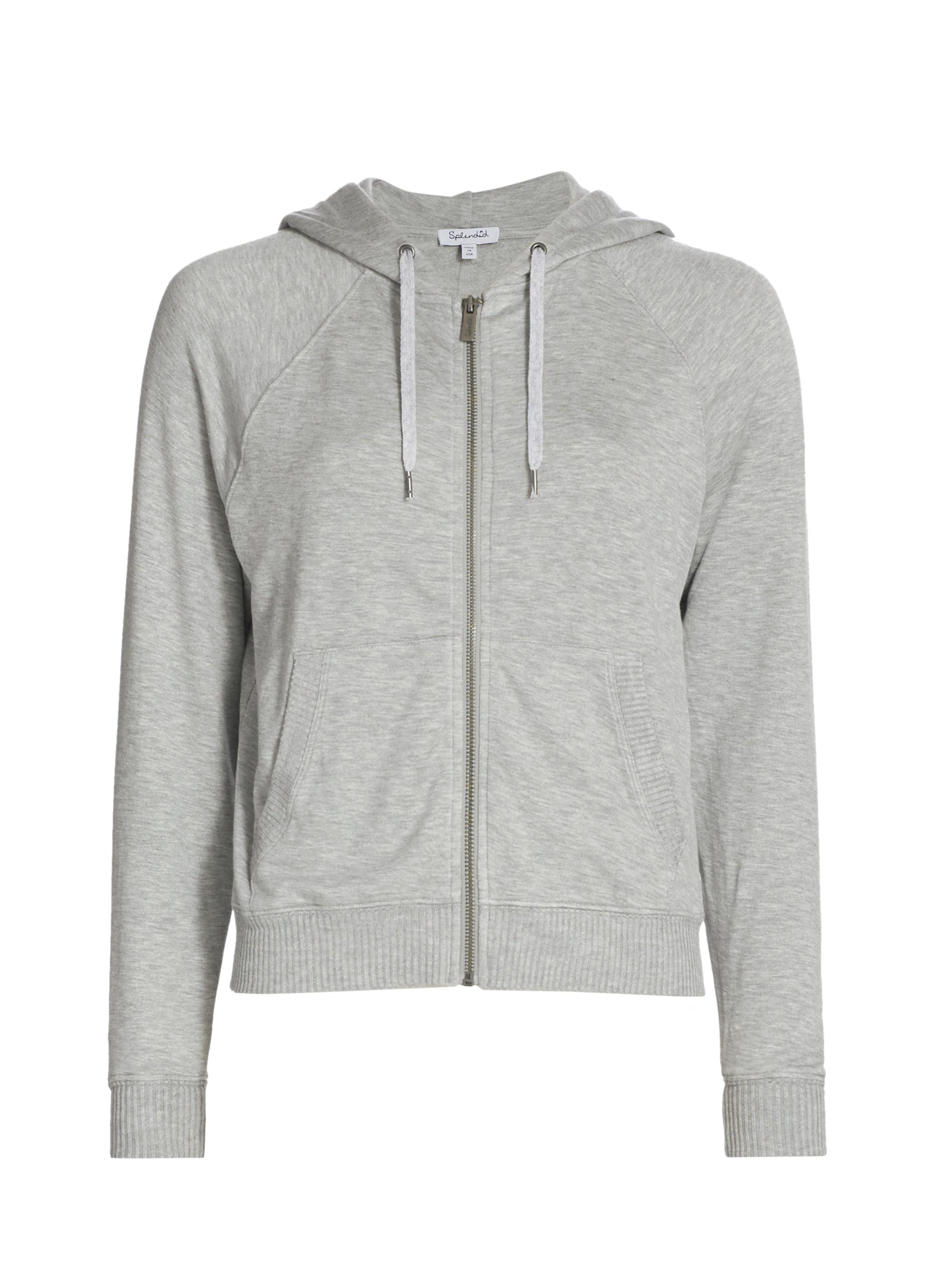 Splendid Women's Zip-Up Hoodie - Heather Grey