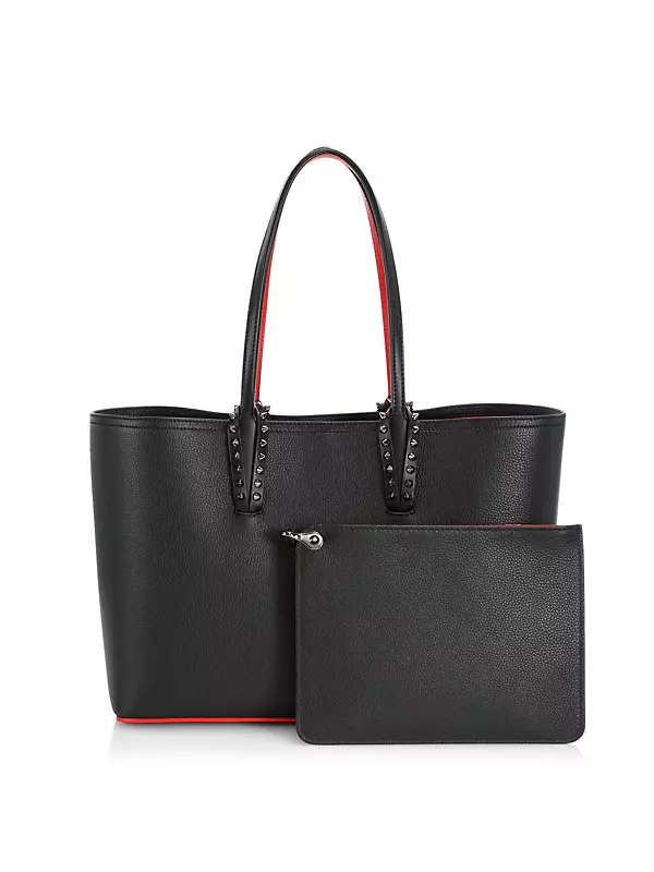 Cabata Small Leather Tote in Black - Christian Louboutin