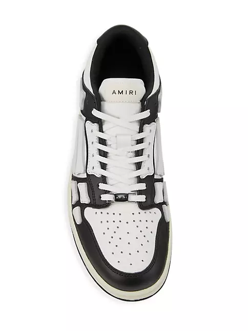 AMIRI Black & White Skel Top Low Sneakers