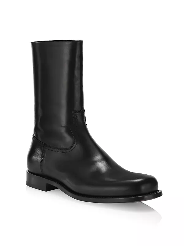 Shop Dries Van Noten Square-Toe Leather Boots | Saks Fifth Avenue