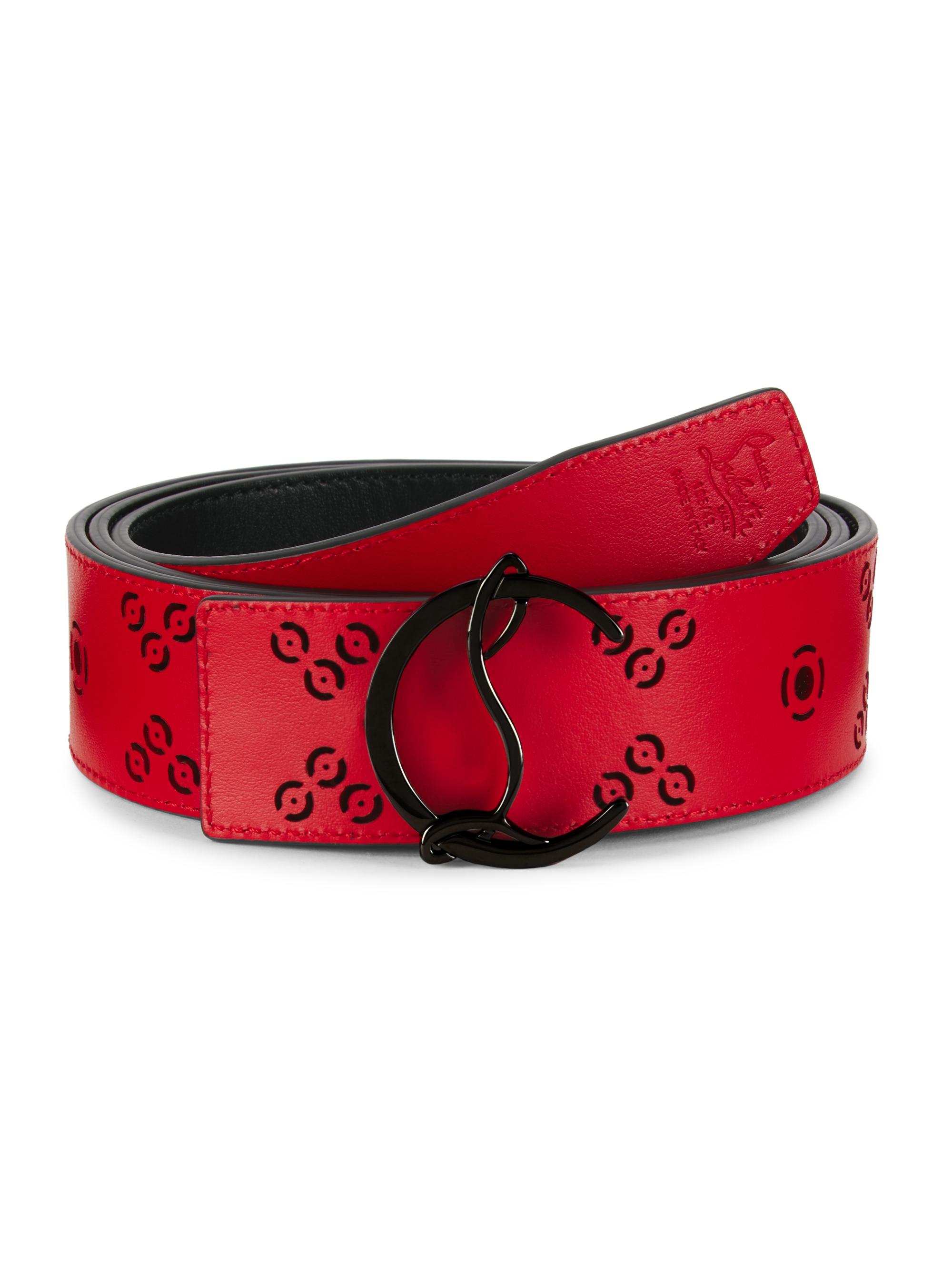 Christian Louboutin Logo Buckle Reversible Leather Belt | Saks