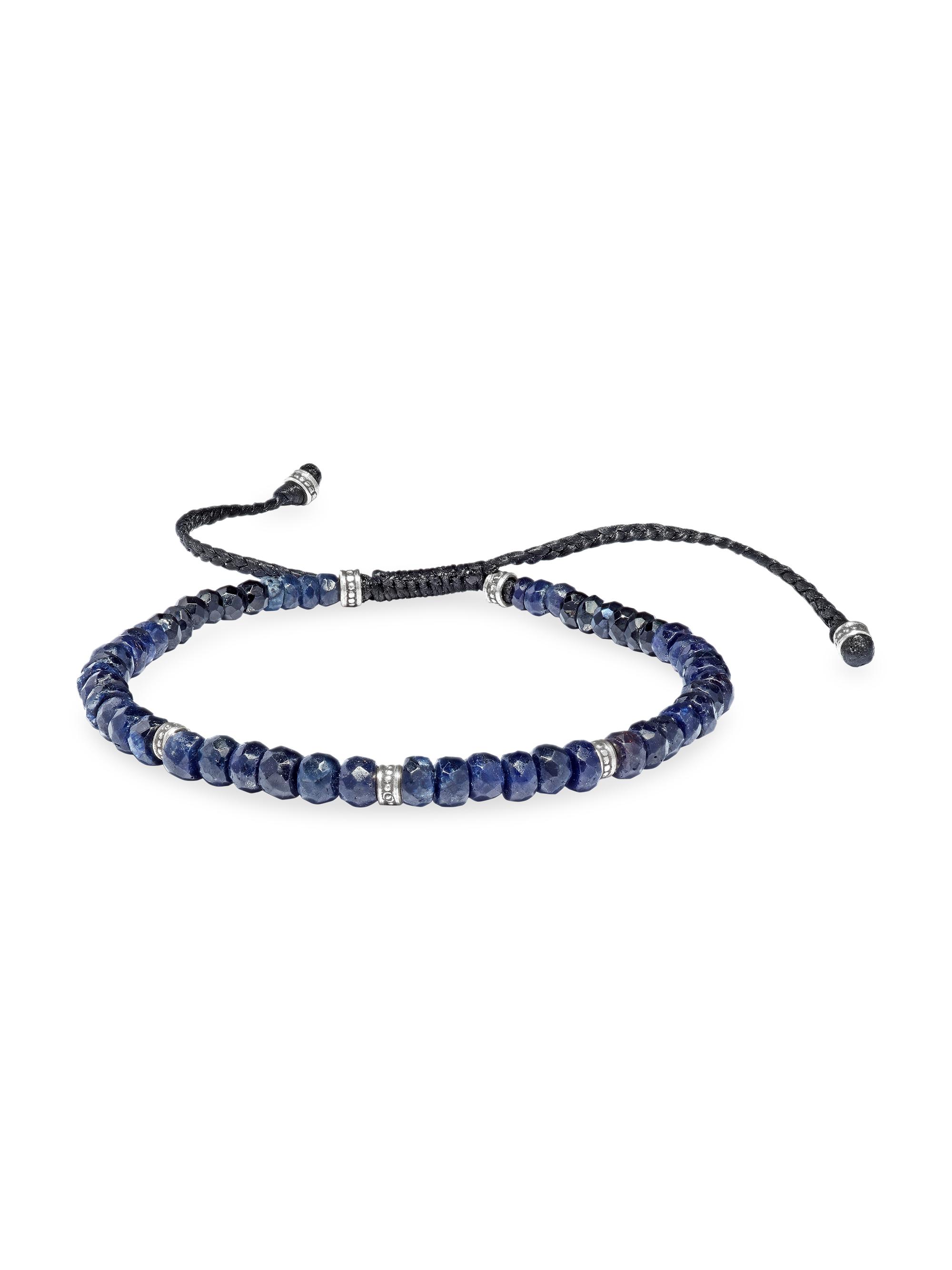 Jan Leslie Men's Sapphire & Sterling Silver Beaded Bracelet