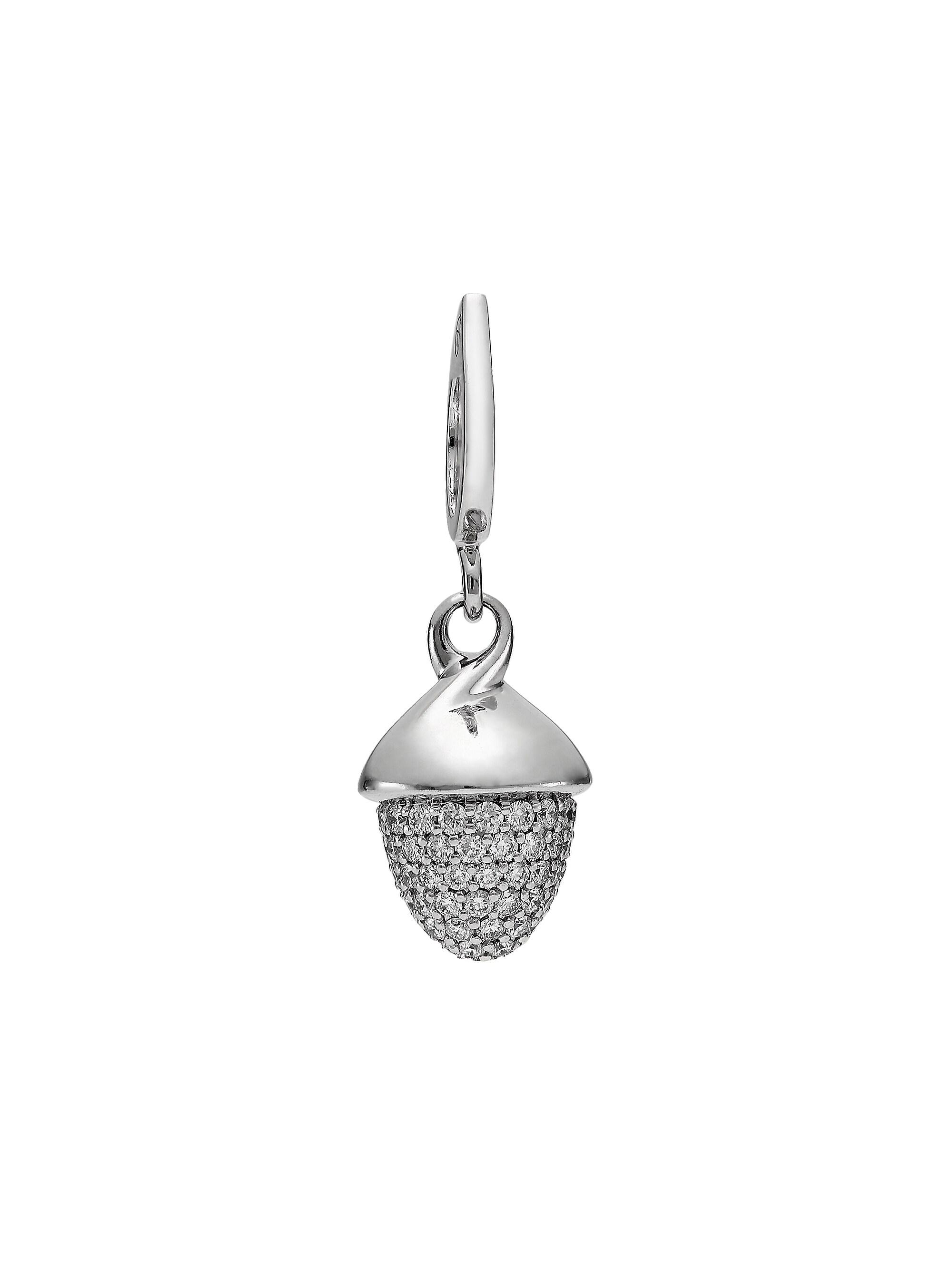 Tamara Comolli Women's Mikado Flamenco 18K White Gold & Diamond Pavé Acorn Pendant - White Gold
