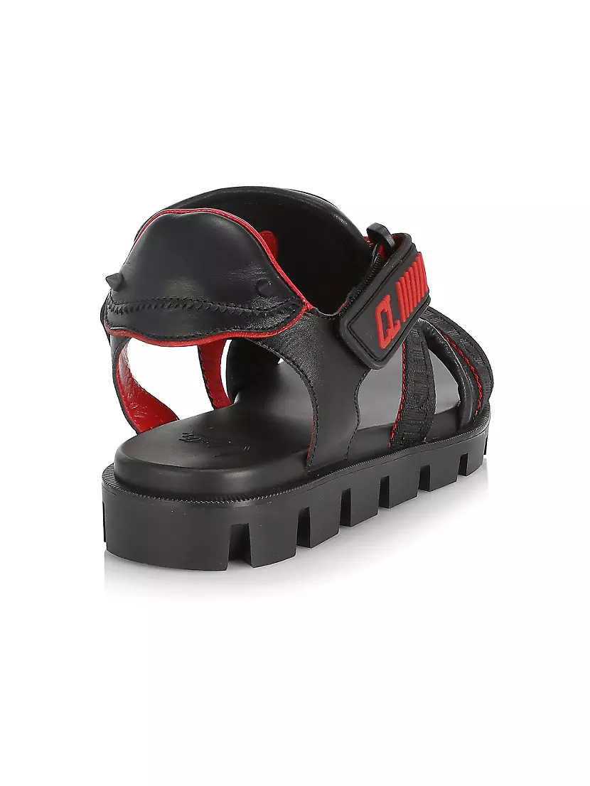 Shop Christian Louboutin Velcrissimo neoprene sandals by NORTH