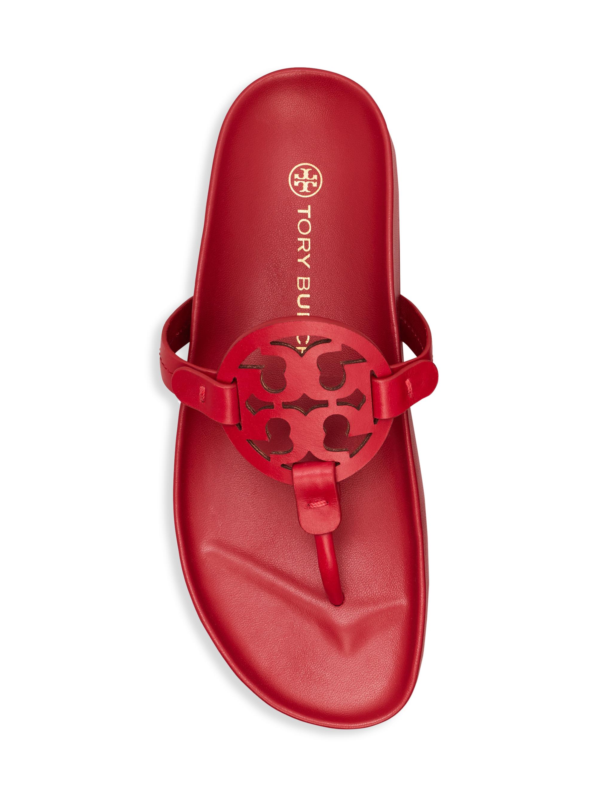 Tory Burch Miller Cloud Leather Thong Sandals Saks Fifth Avenue