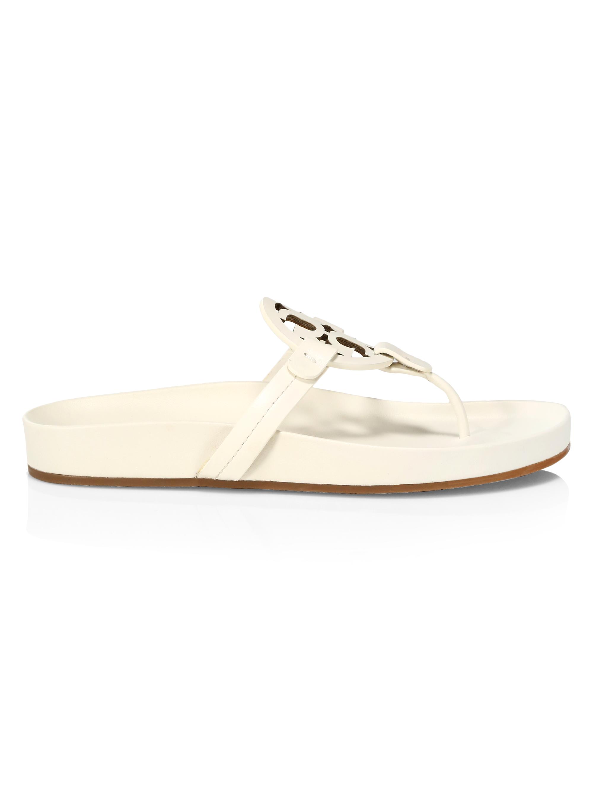 Tory Burch Women's Miller Cloud Leather Thong Sandals - New