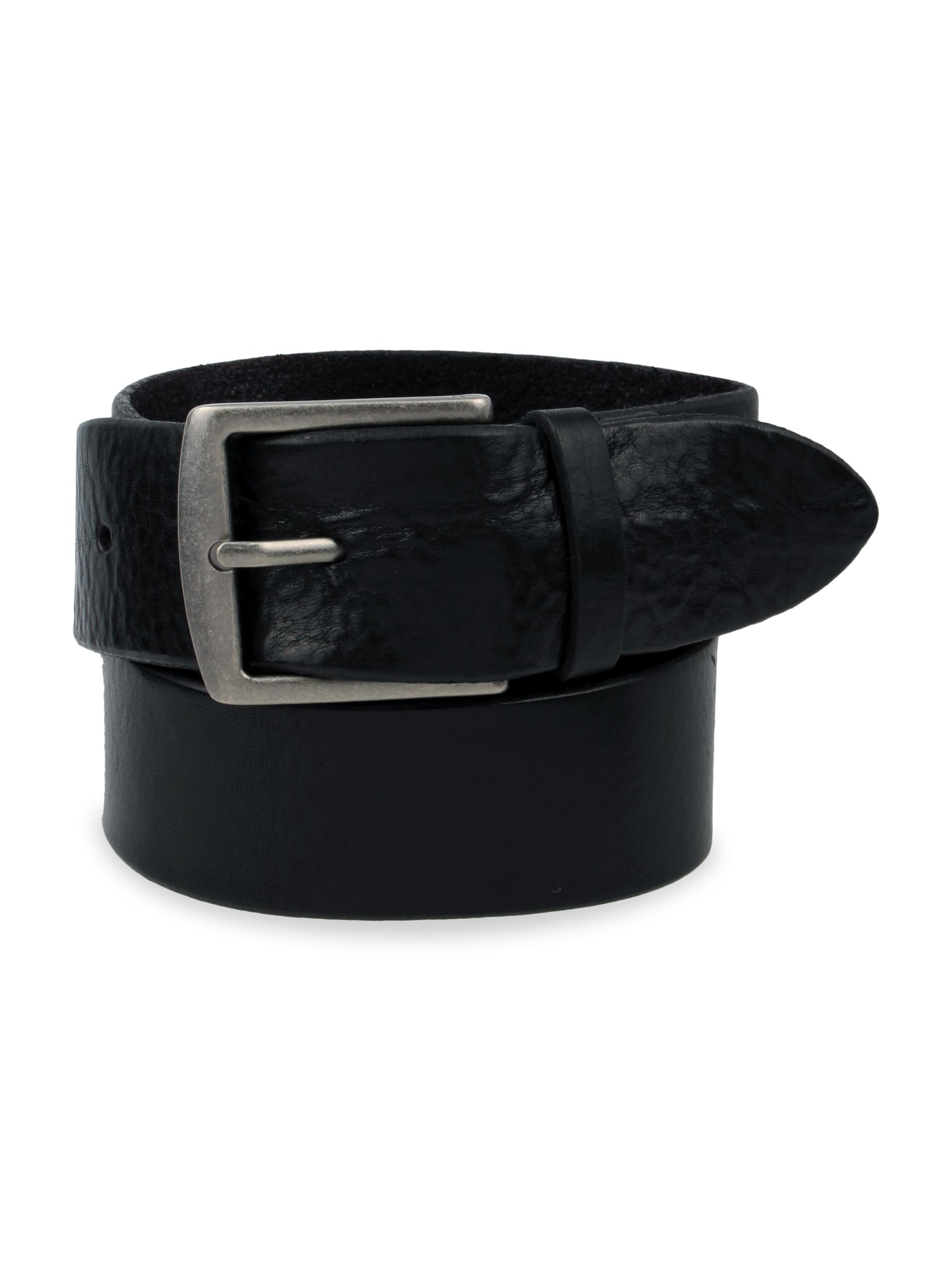 Frye Men's Flat Panel Leather Belt - Black