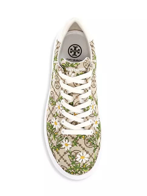 T Monogram Howell Embroidered Court Sneaker: Women's Shoes, Sneakers