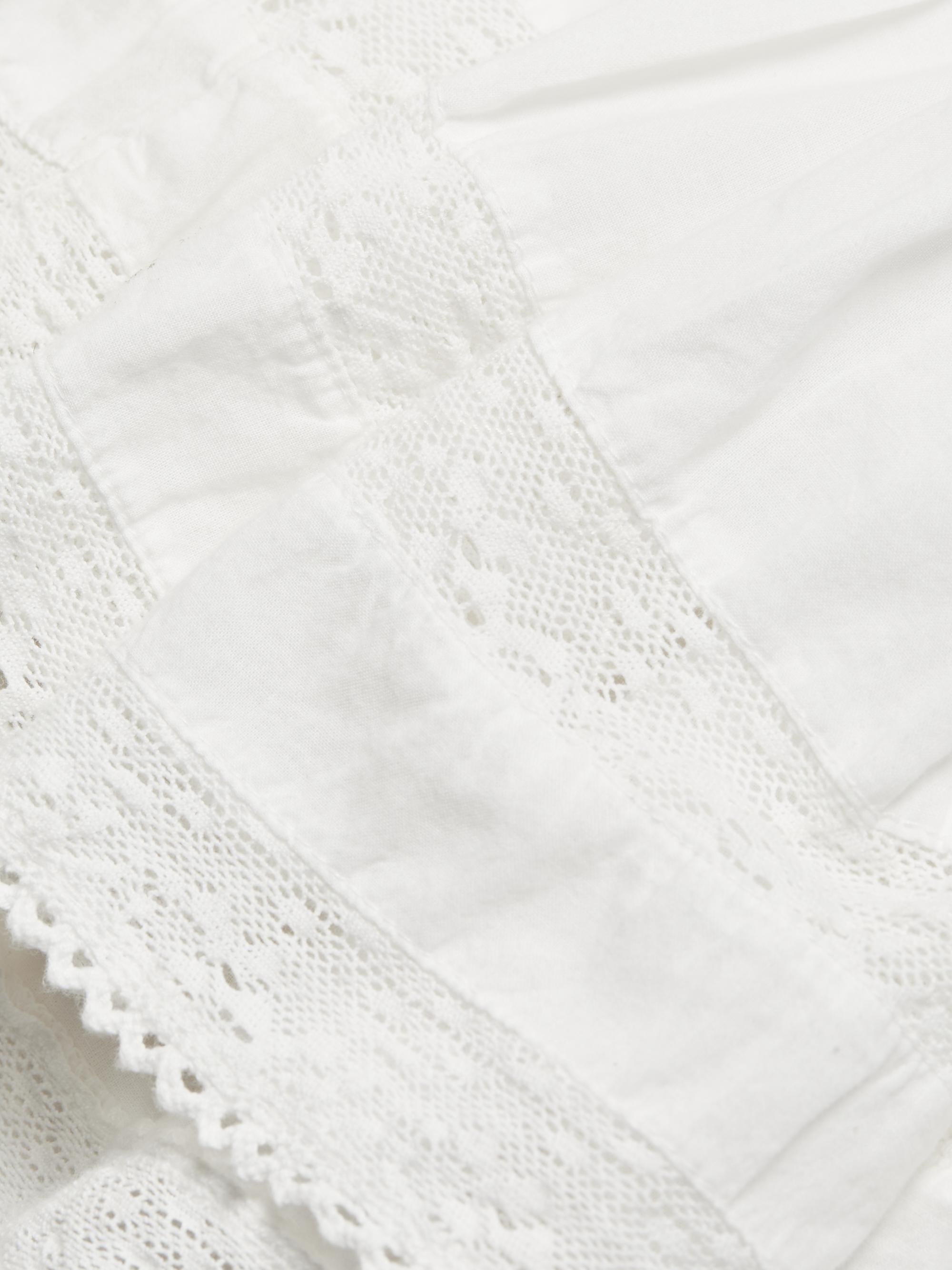 LoveShackFancy Women's Tiered Ruffle Mini Skirt - Antique White | Thumbnail 7