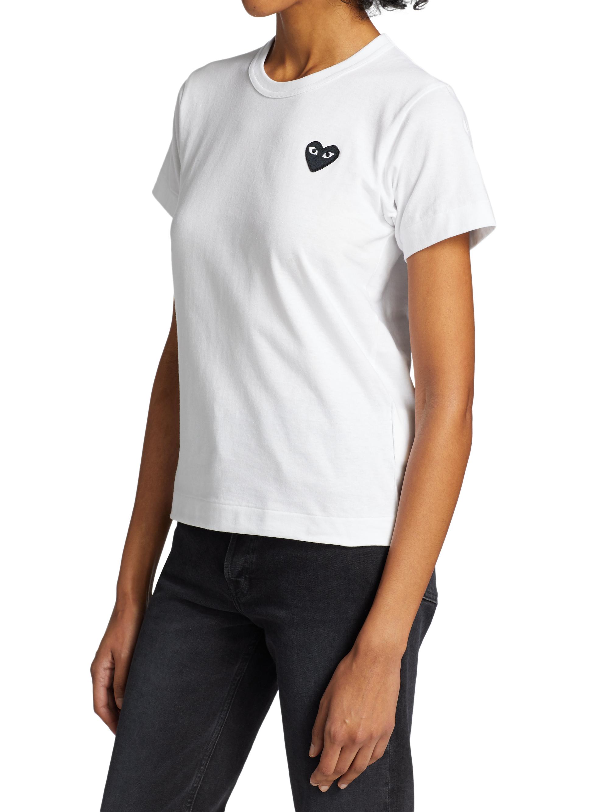 Comme des Garçons PLAY Women's Heart T-Shirt - White | Thumbnail 4