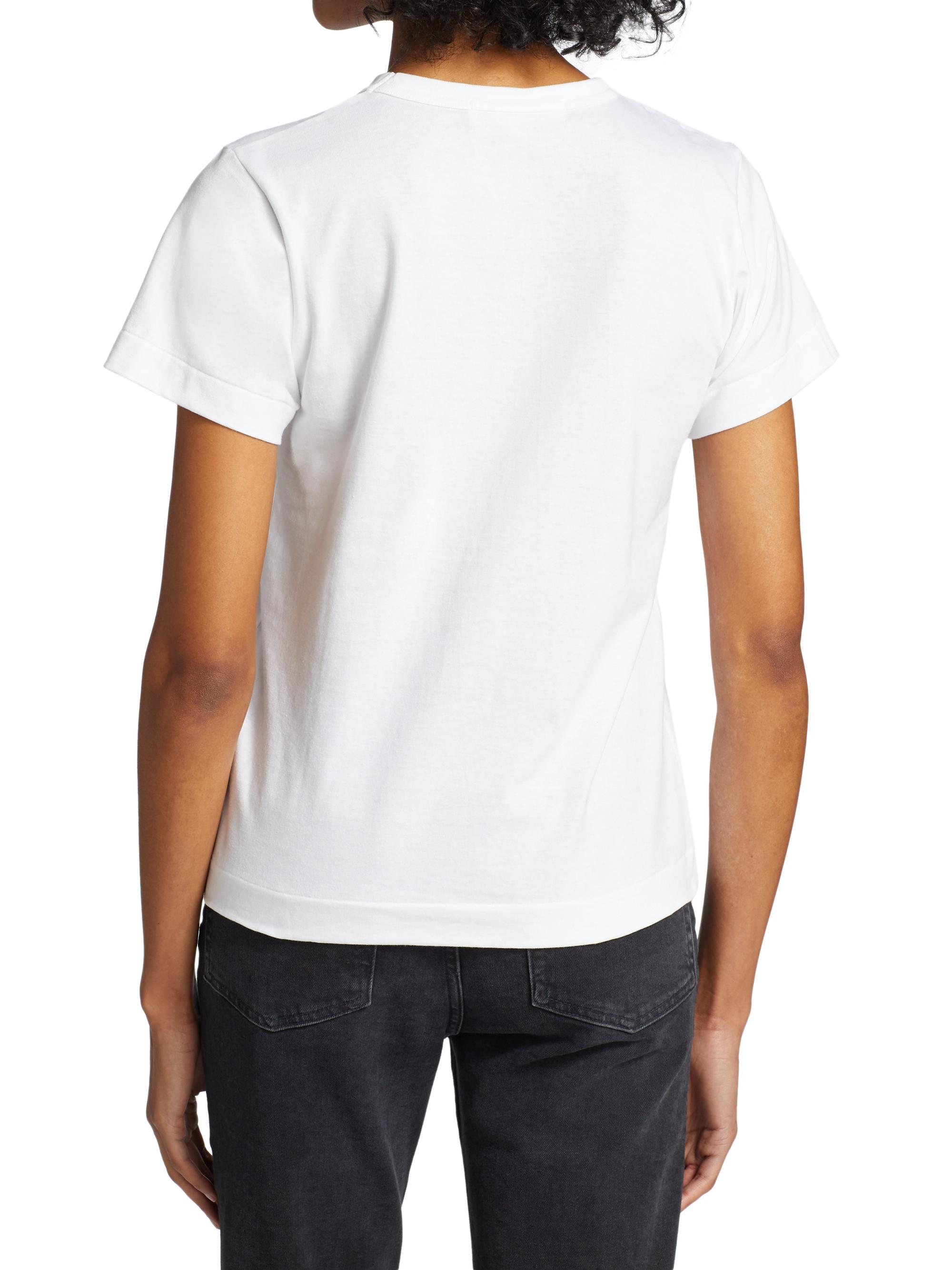 Comme des Garçons PLAY Women's Heart T-Shirt - White | Thumbnail 5