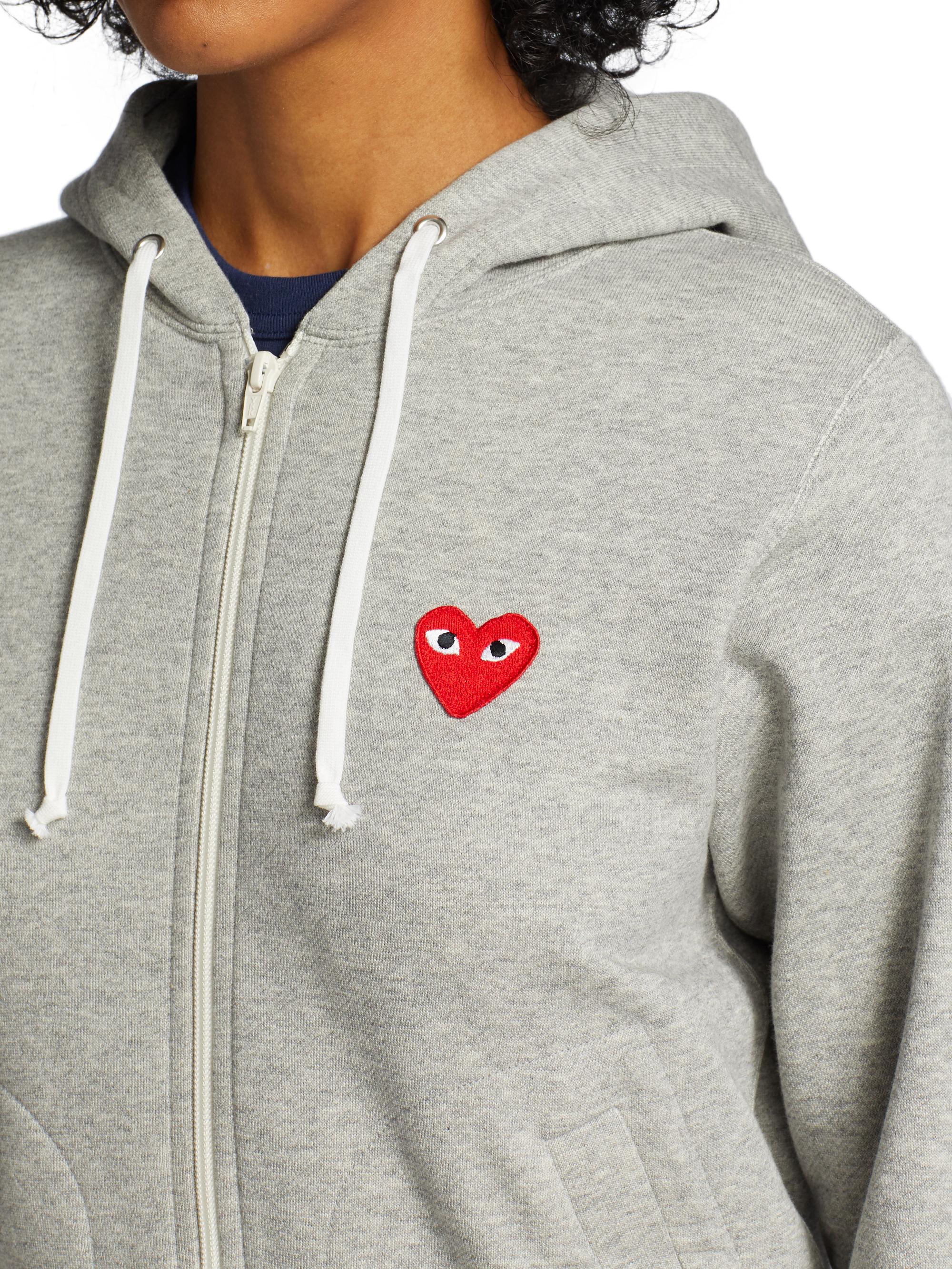 Comme des Garçons PLAY Heart Back Zip Hoodie | Saks Fifth Avenue