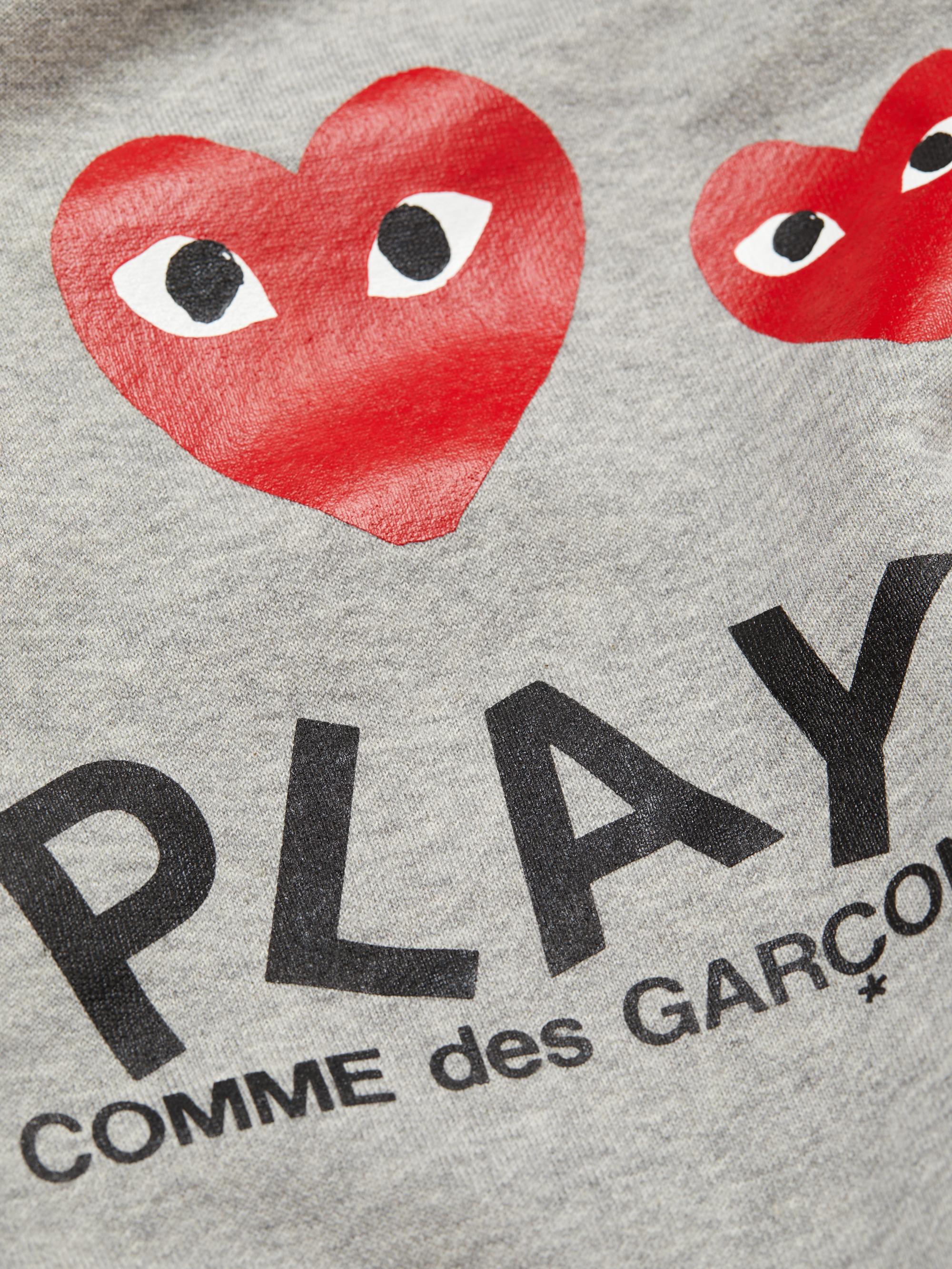 Comme des Garçons PLAY Women's Heart Back Zip Hoodie - Grey | Thumbnail 7