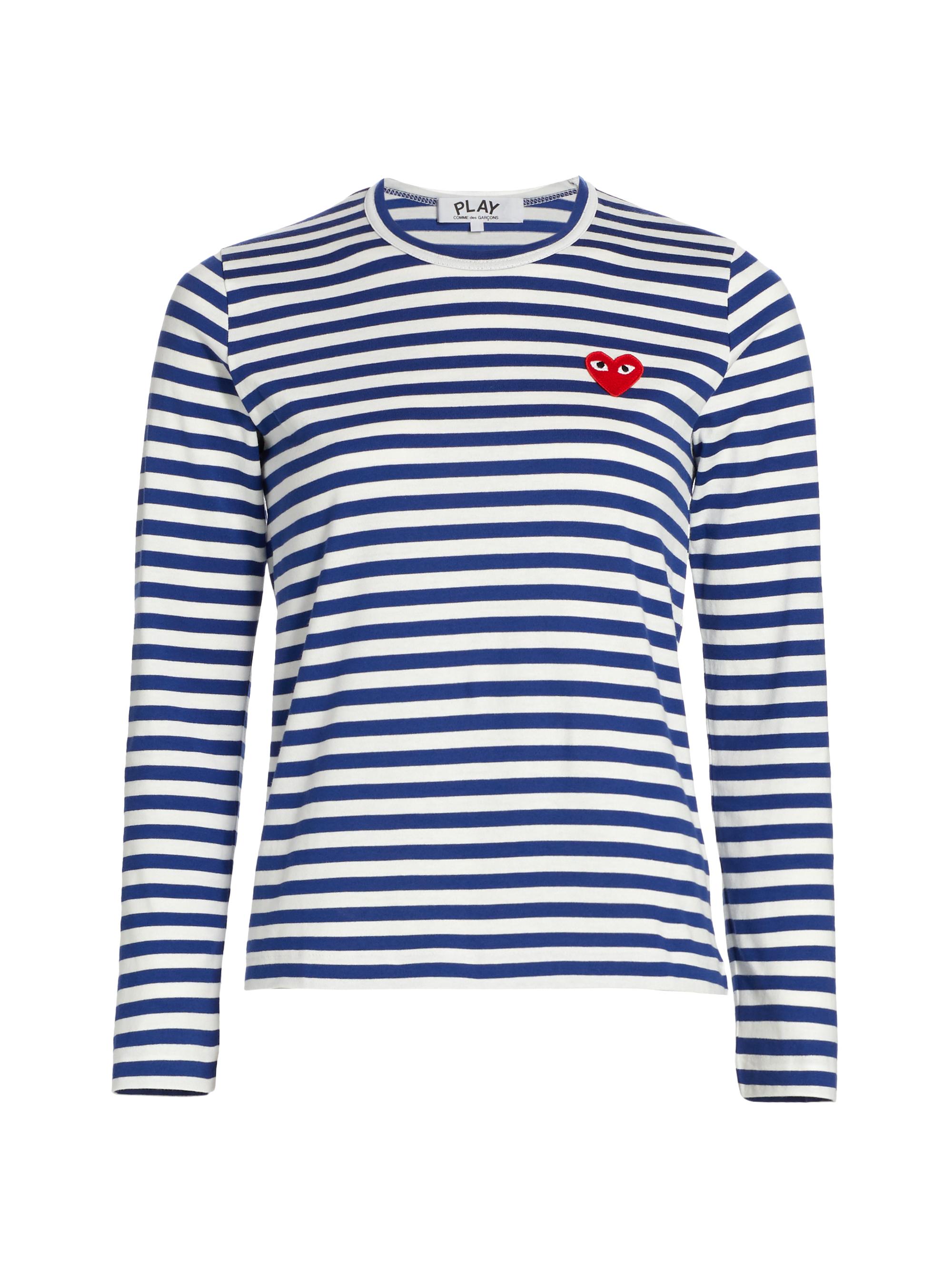 Comme des Garçons PLAY Long-Sleeve Striped T-Shirt | Saks Fifth Avenue
