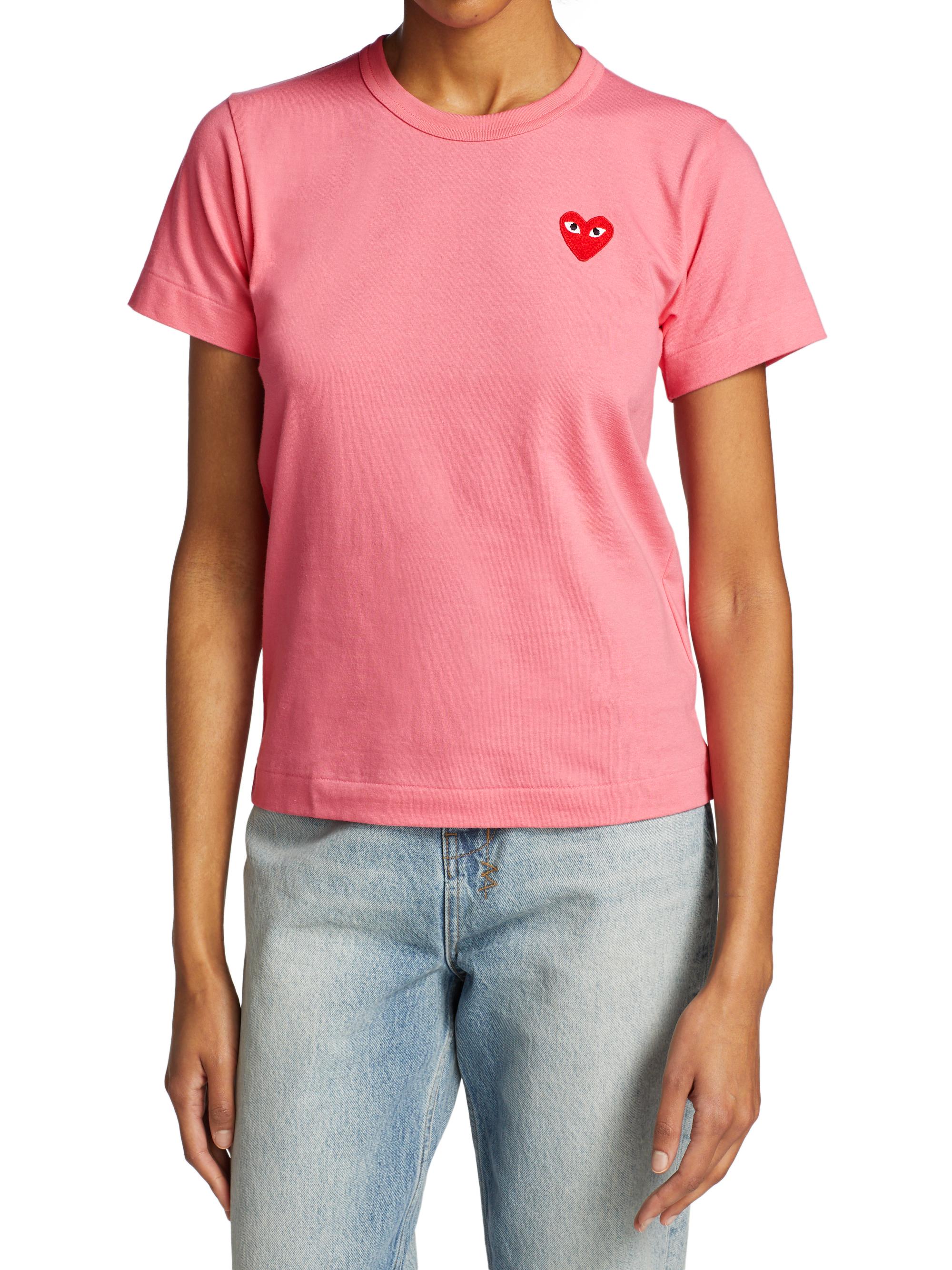 Comme des Garçons PLAY Women's Heart T-Shirt - Pink | Thumbnail 3
