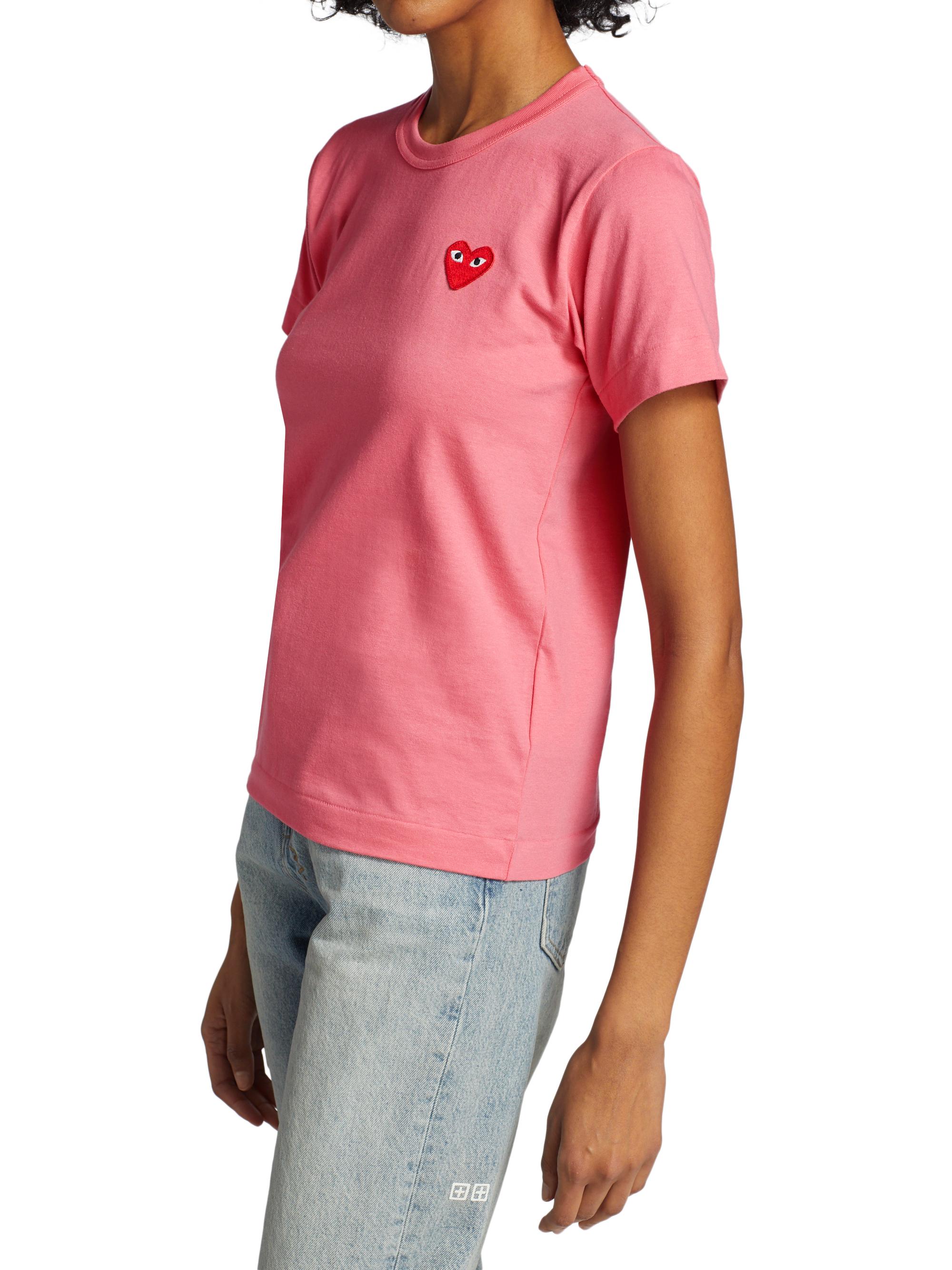 Comme des Garçons PLAY Women's Heart T-Shirt - Pink | Thumbnail 4