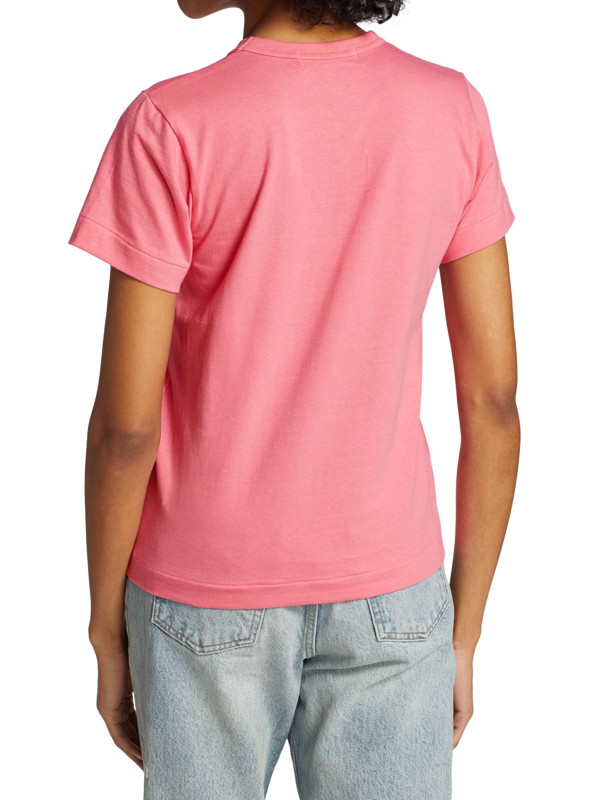 Comme des Garçons PLAY Women's Heart T-Shirt - Pink | Thumbnail 5