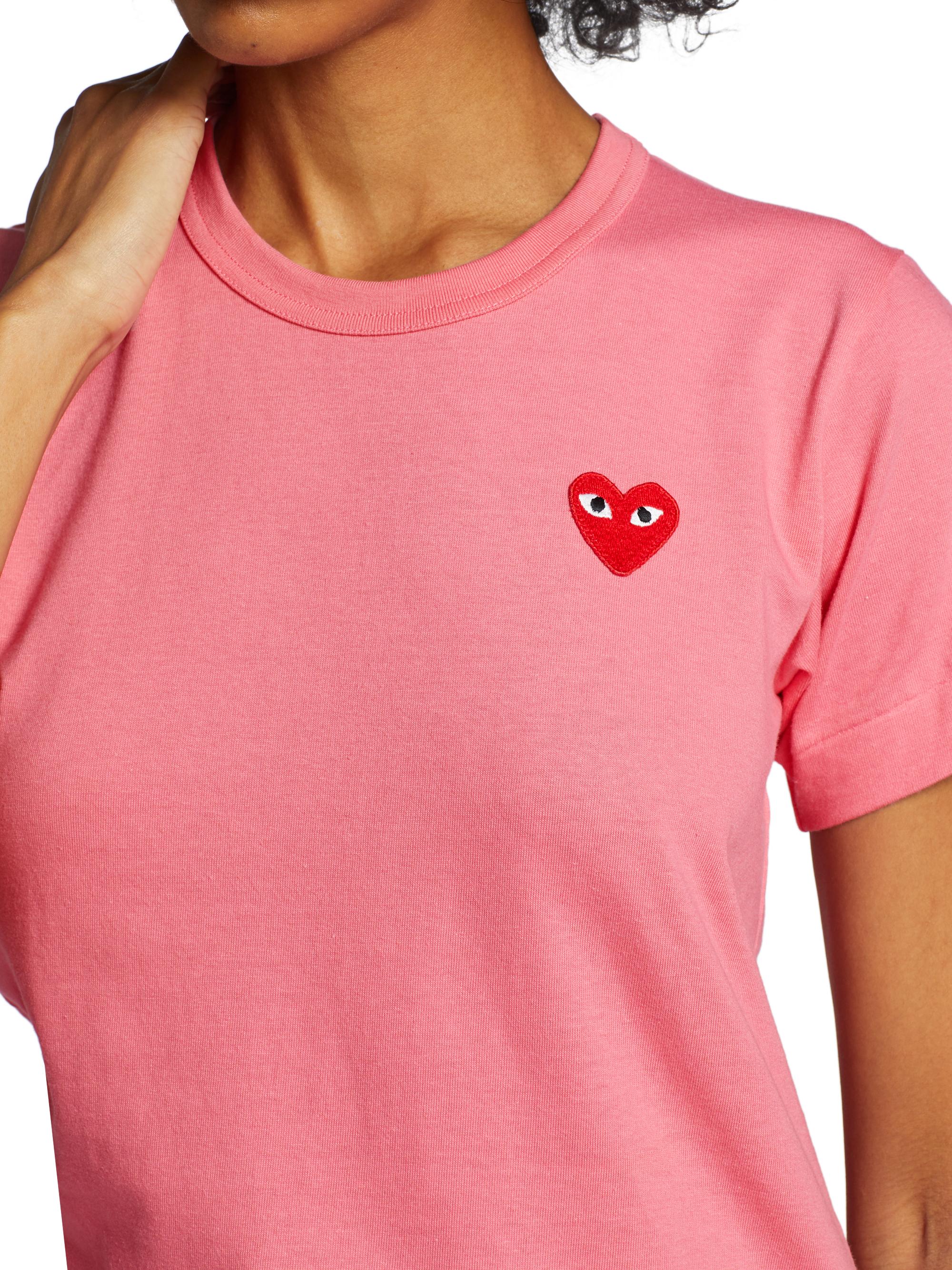 Comme des Garçons PLAY Women's Heart T-Shirt - Pink | Thumbnail 6