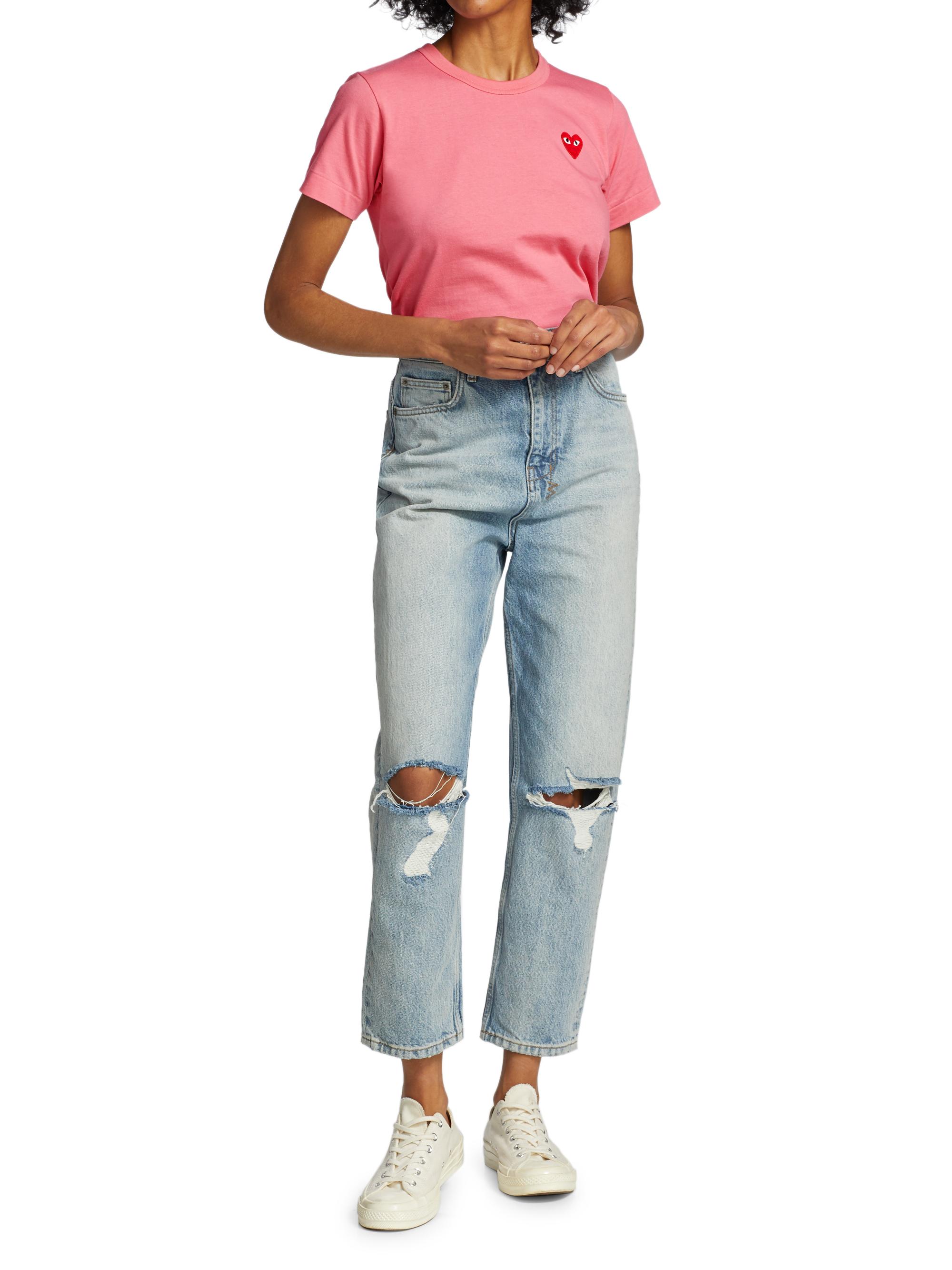 Comme des Garçons PLAY Women's Heart T-Shirt - Pink | Thumbnail 2