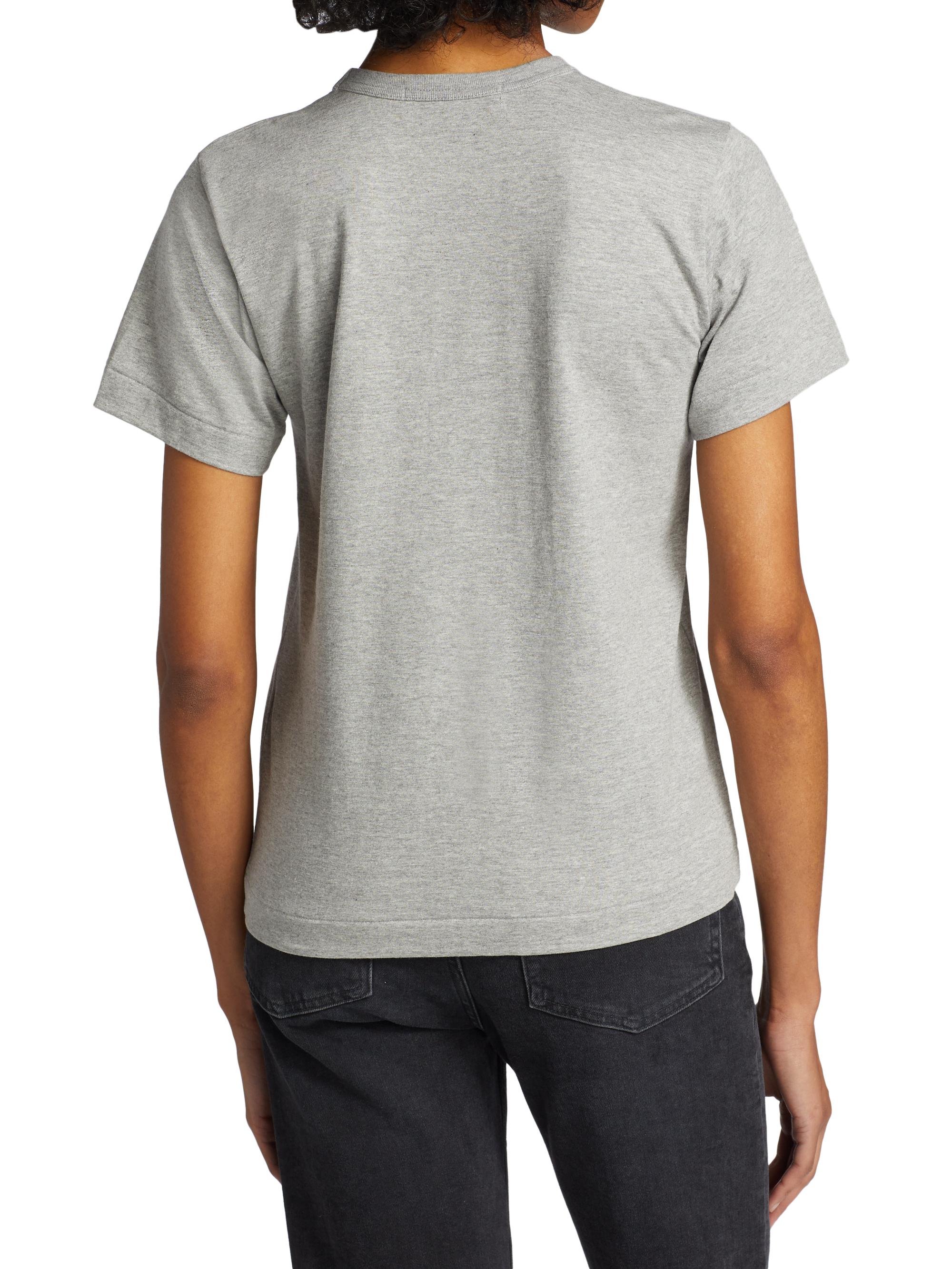 Comme des Garçons PLAY Women's Double Heart T-Shirt - Grey | Thumbnail 5