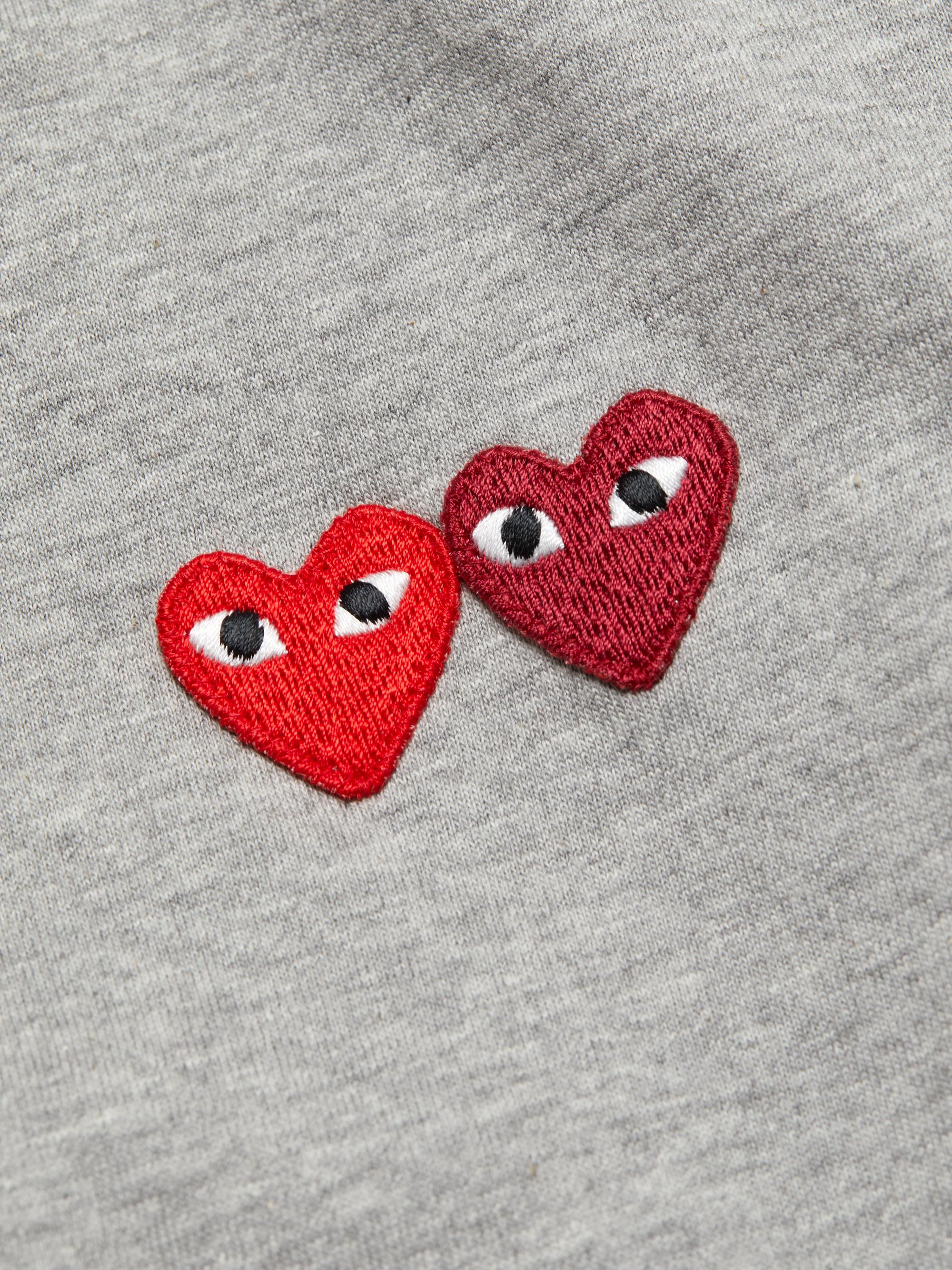 Comme des Garçons PLAY Women's Double Heart T-Shirt - Grey | Thumbnail 7