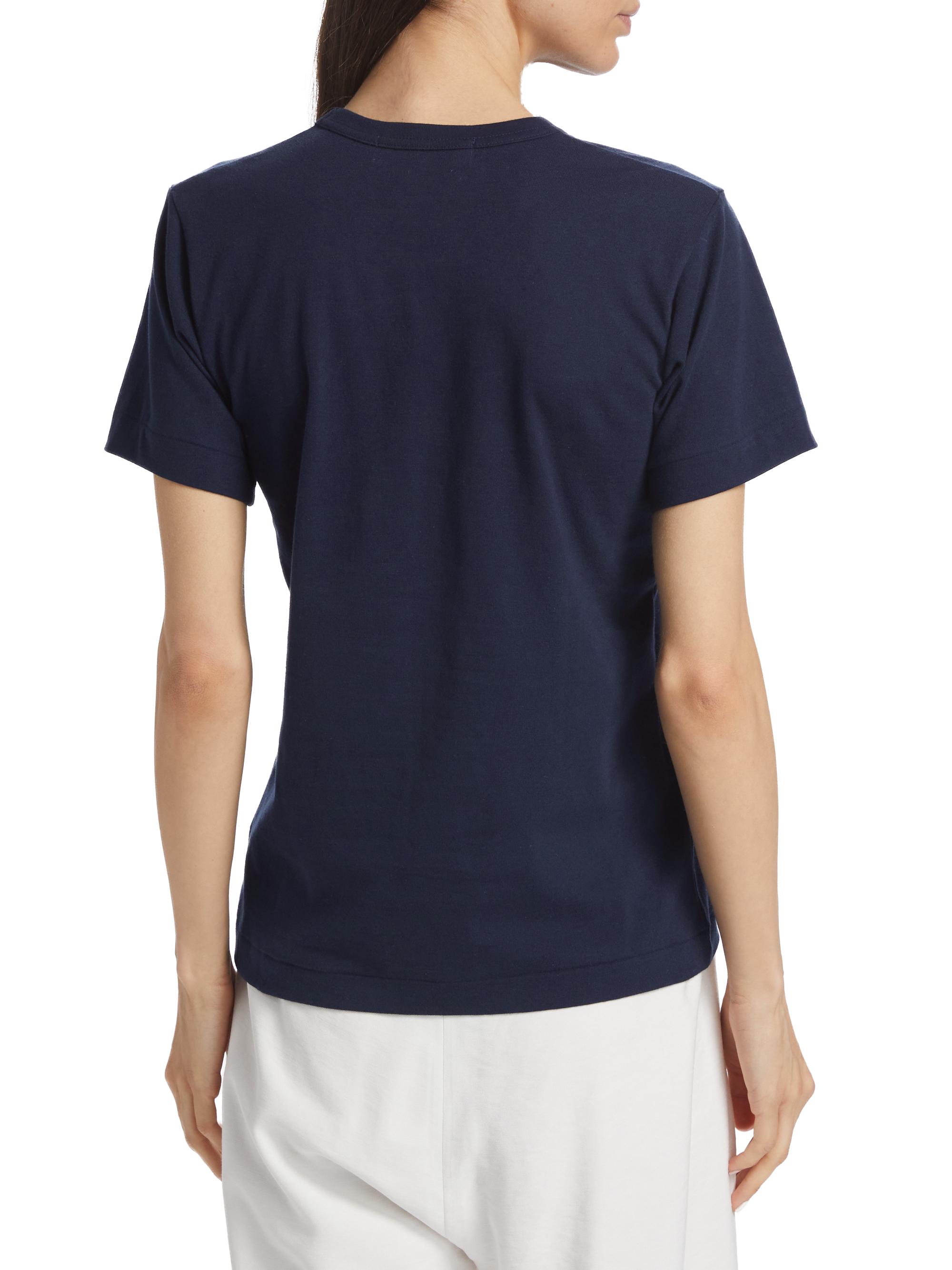 Comme des Garçons PLAY Women's Double Heart T-Shirt - Navy | Thumbnail 5